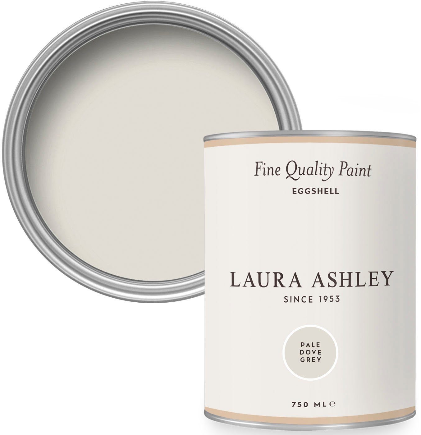 LAURA ASHLEY Lack Eggshell, Low VOC (Nachhaltig), 750 ml pale dove grey