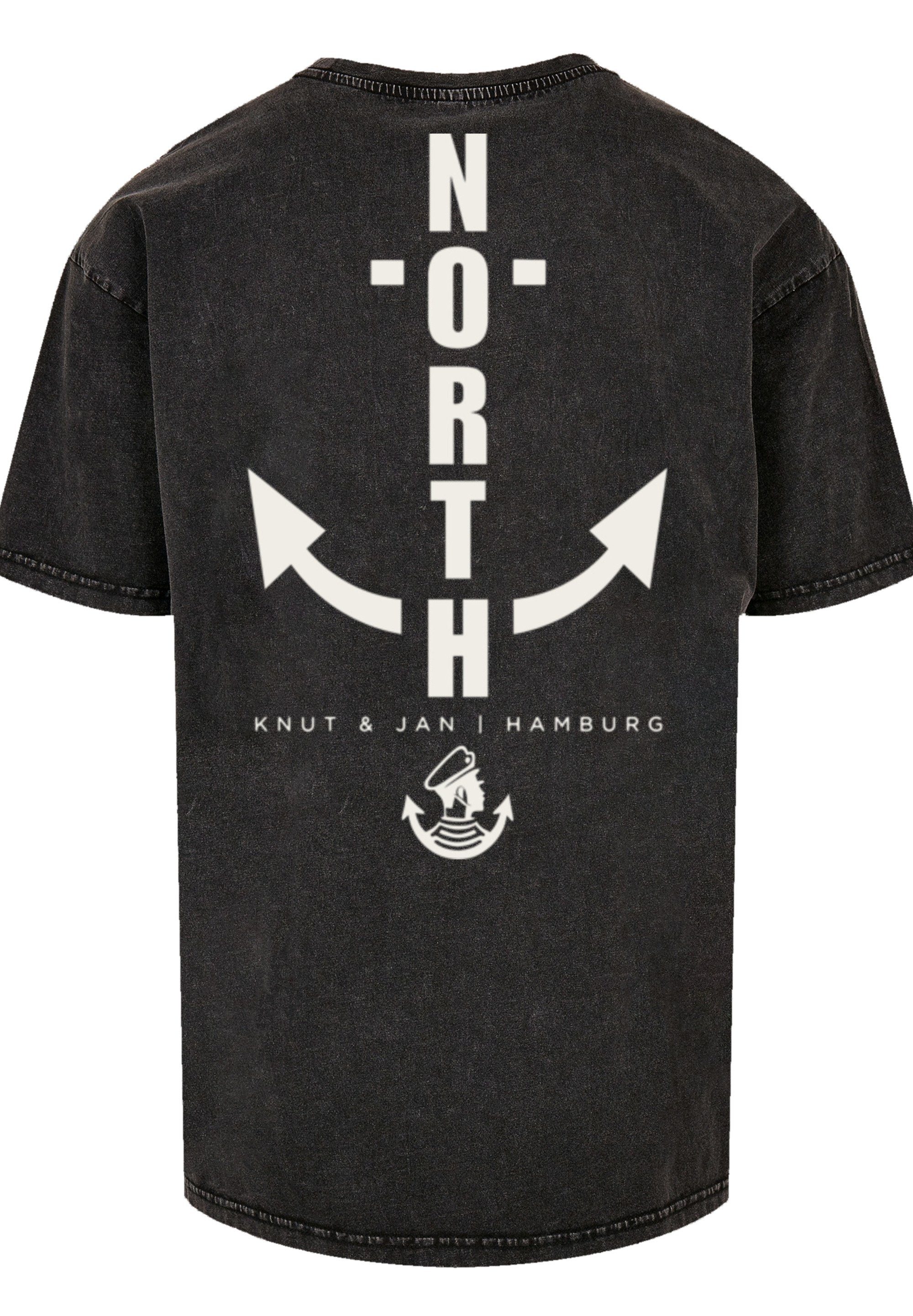 schwarz F4NT4STIC North T-Shirt Print Anchor