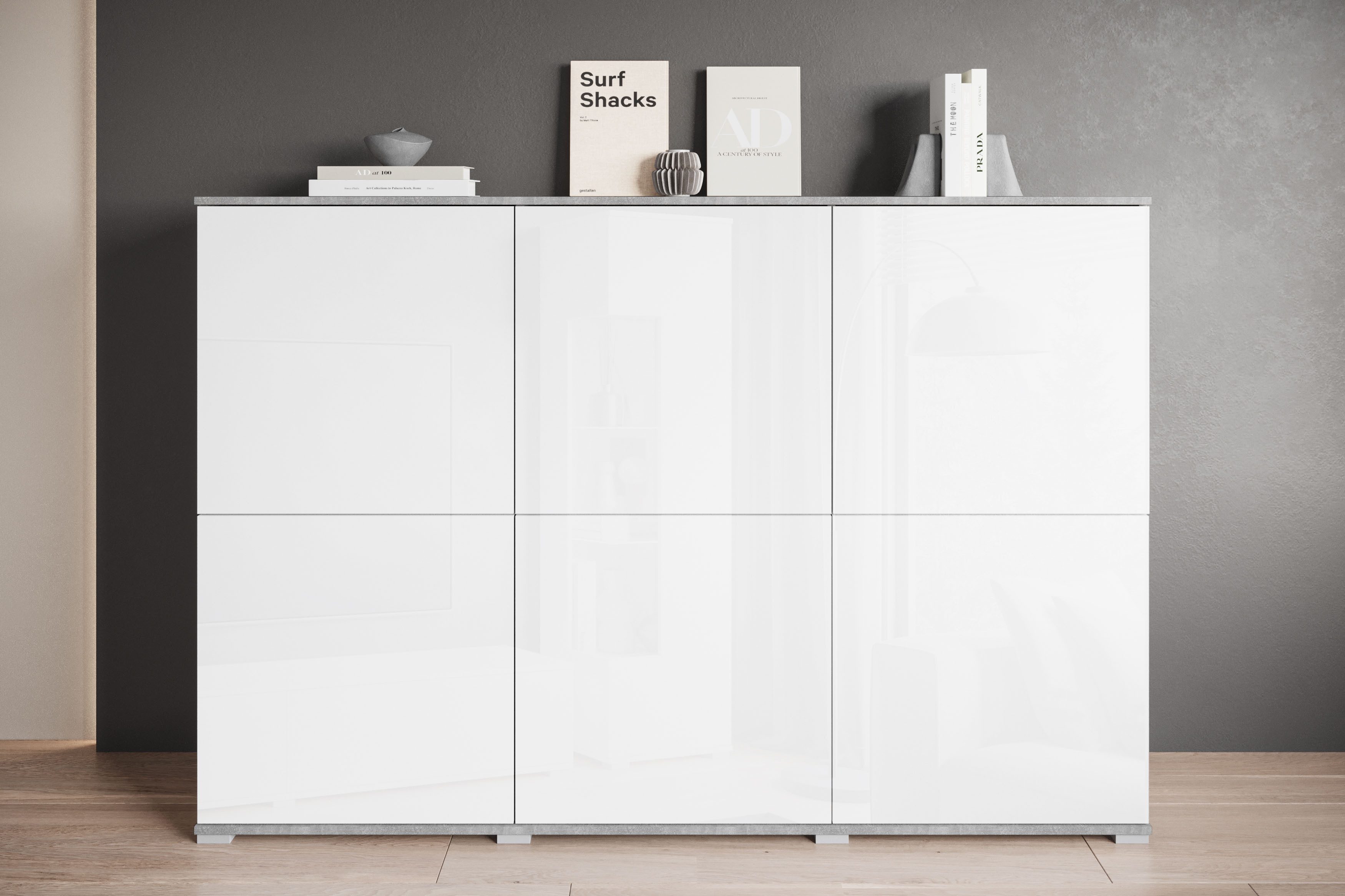 INOSIGN Highboard Kenia, moderne grifflose Hochkommode günstig online kaufen