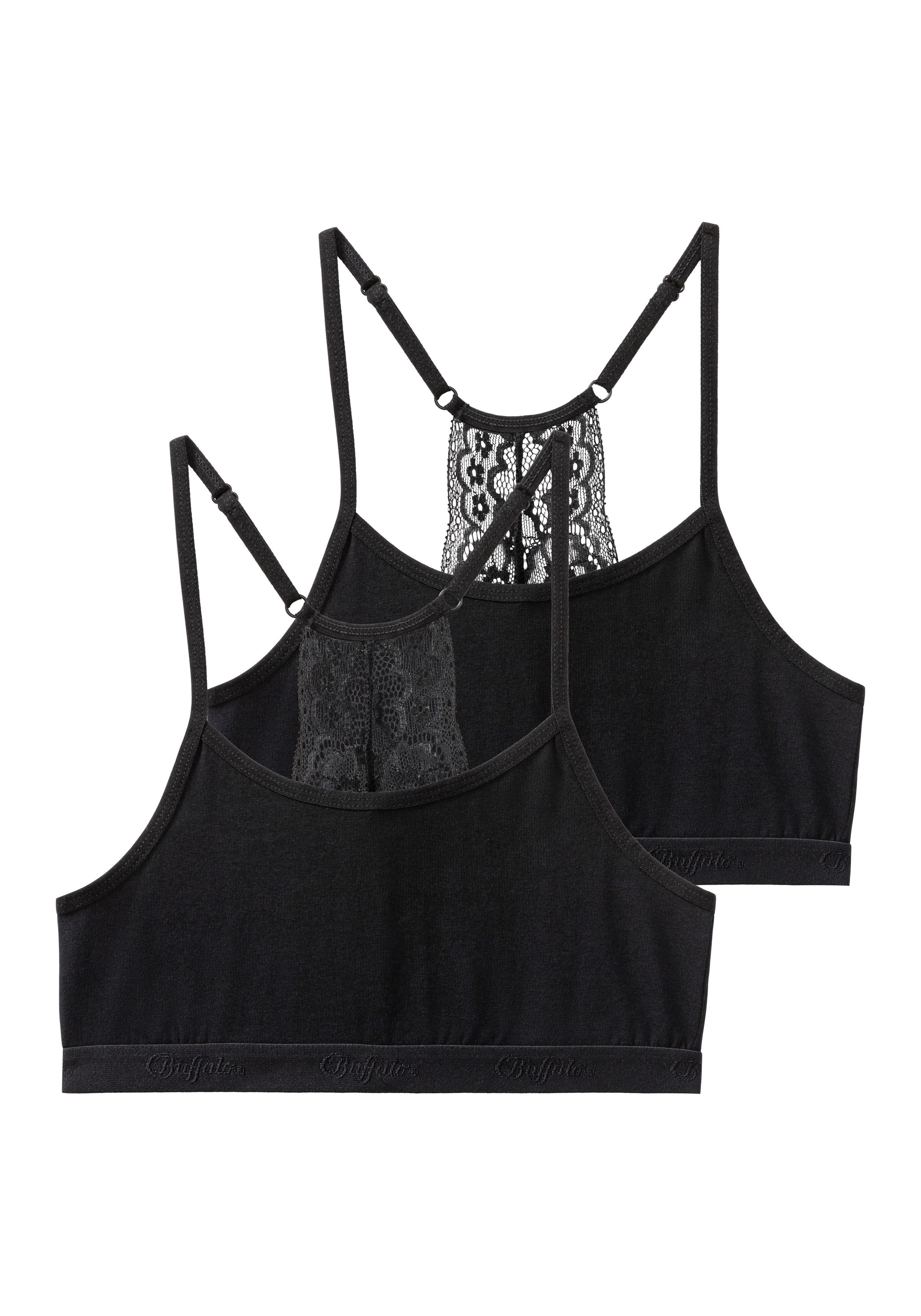 Buffalo Bustier (Packung, 2-tlg) Ringerücken aus schöner Spitze