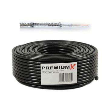 PremiumX SAT Anlage 60cm Antenne Quad LNB Kabel 50m Receiver SAT-Antenne
