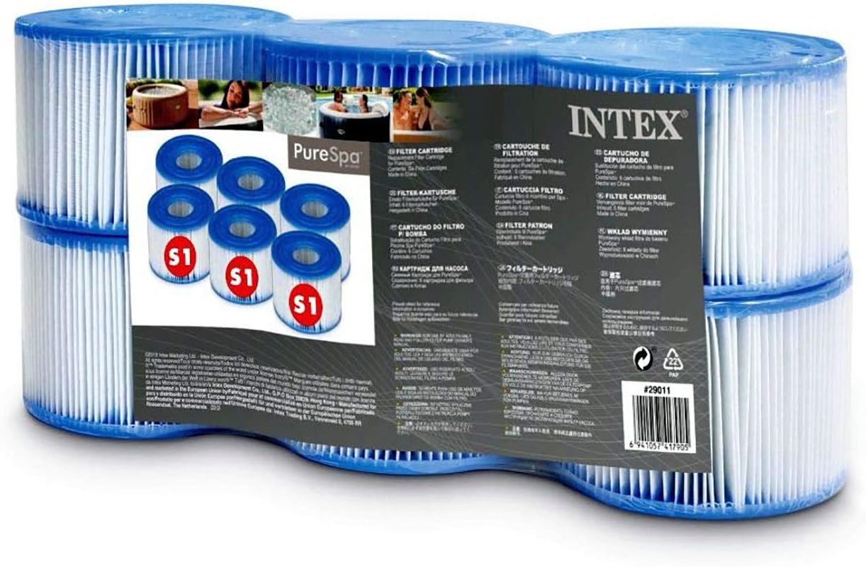 Intex Ersatzfilter Intex Typ S1 PureSpa Easy Set Filterkartusche Pool Spa Whirlpool