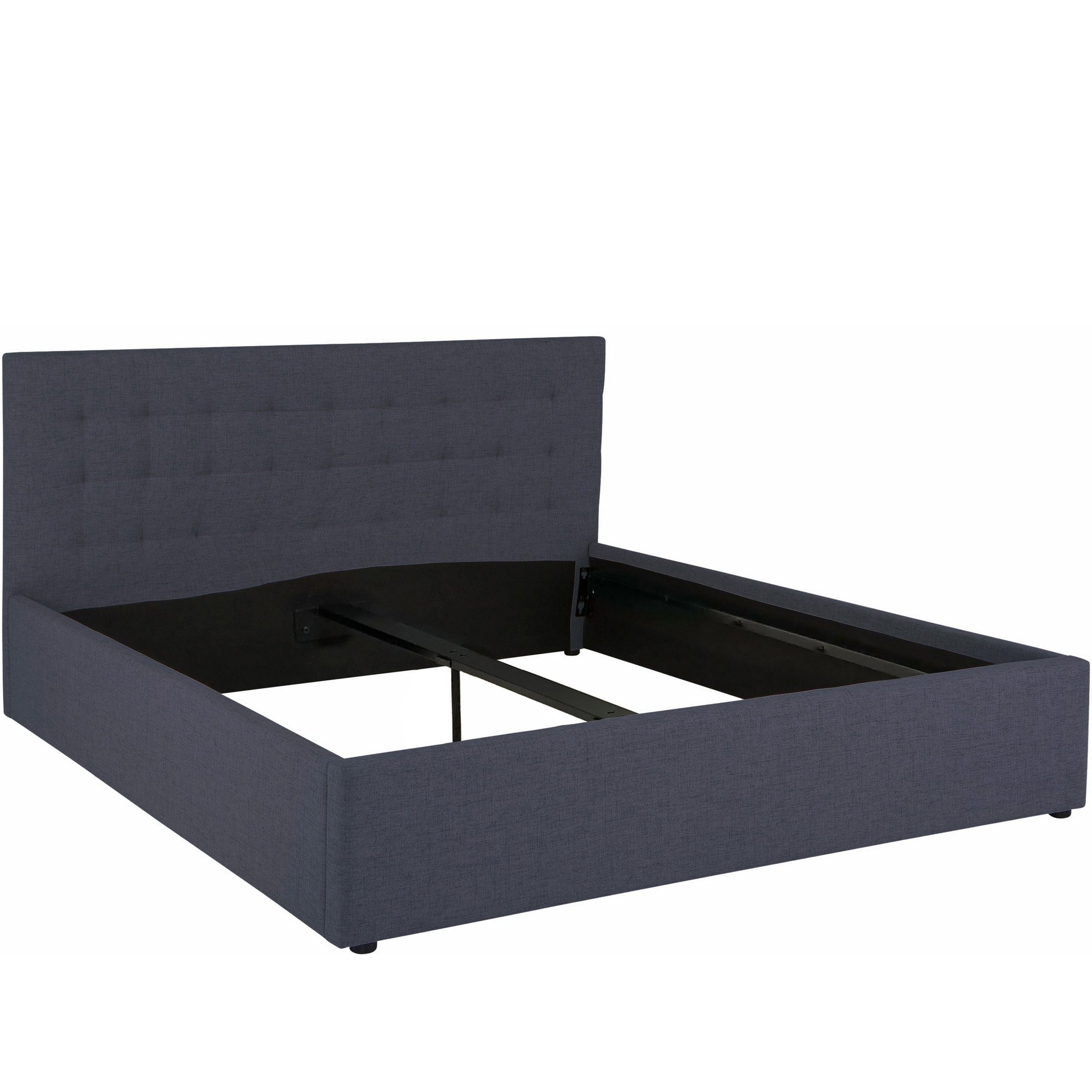 freiraum Polsterbett Helsinki, in Grau, Leinenstoff - 189x105x214cm (BxHxT)