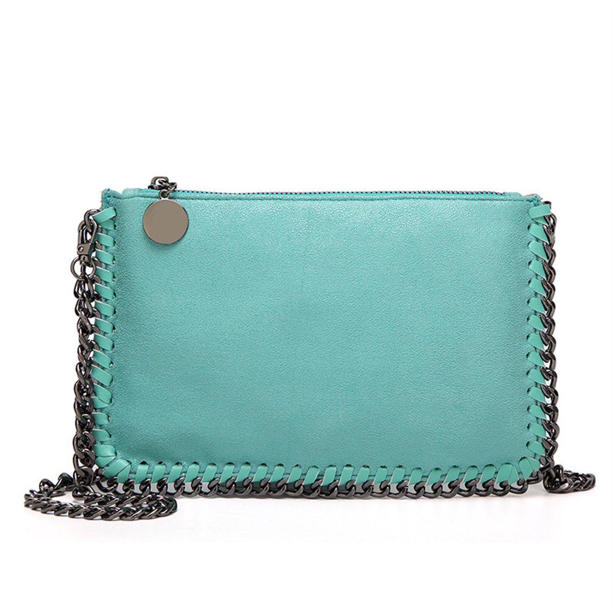 carefully selected Umhängetasche Kette Damentasche gewebte Umhängetasche Clutch Bag Grün