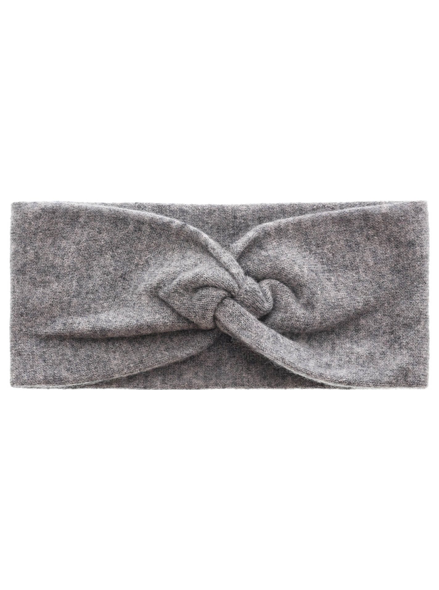 Zwillingsherz Stirnband "Classic" Knoten vorn, Cashmere, Feinstrick
