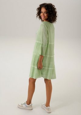 Aniston CASUAL Tunikakleid (mit Jersey-Unterkleid) mit aufwändiger Spitzenverzierung - NEUE KOLLEKTION
