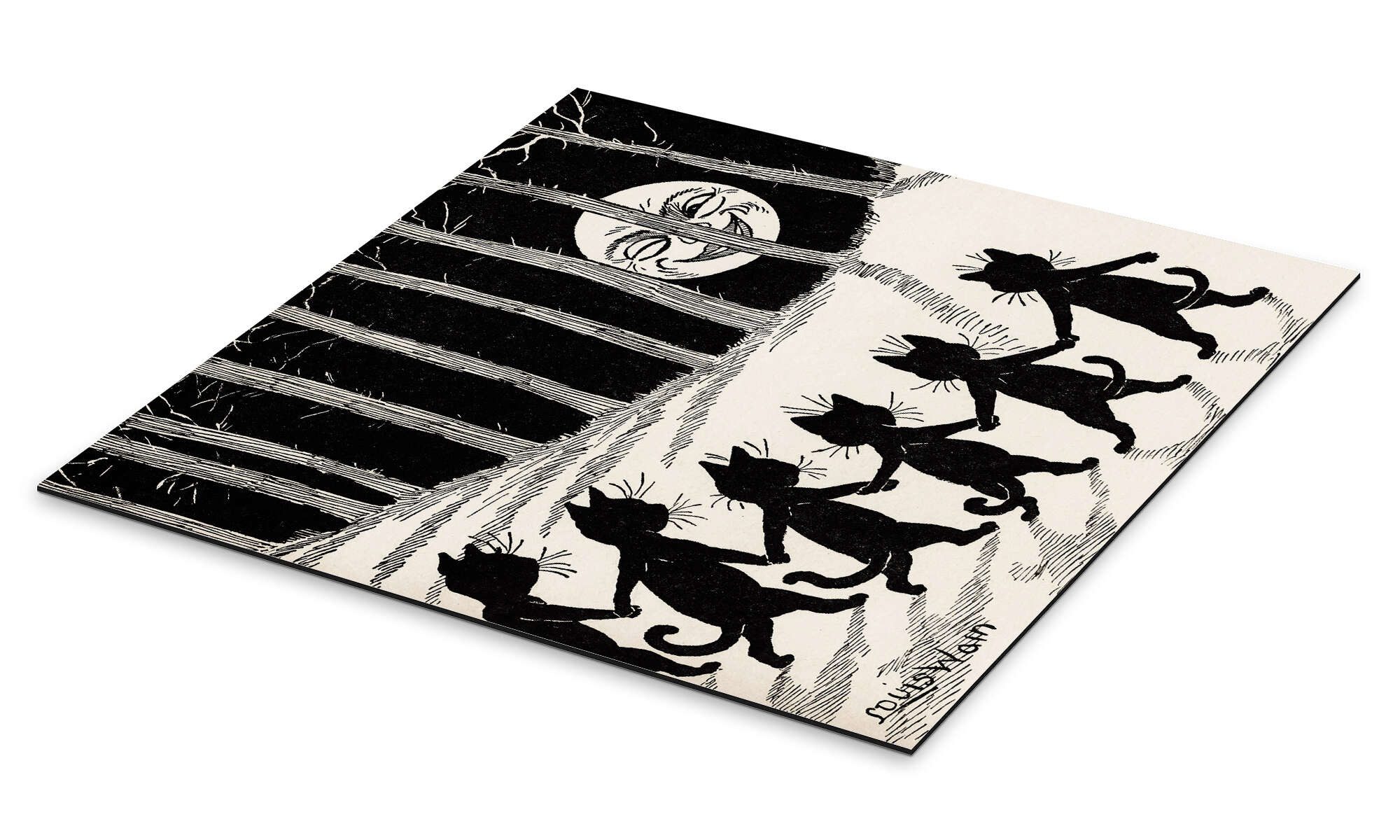 Posterlounge Wandbild Katzen bei Vollmond, Louis günstig online kaufen