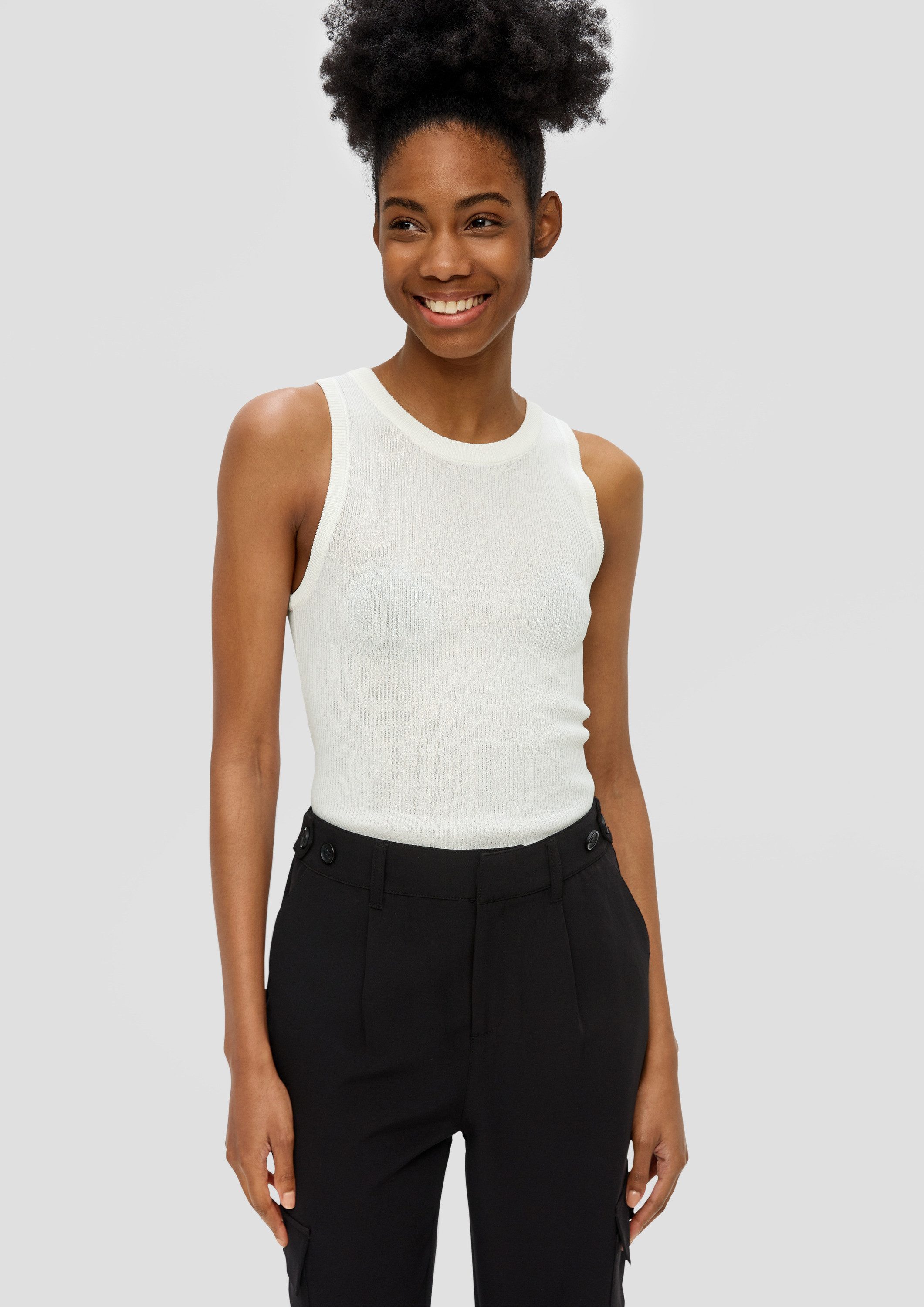 QS Muskelshirt Strickpullunder Strickpullunder aus Viskosemix günstig online kaufen