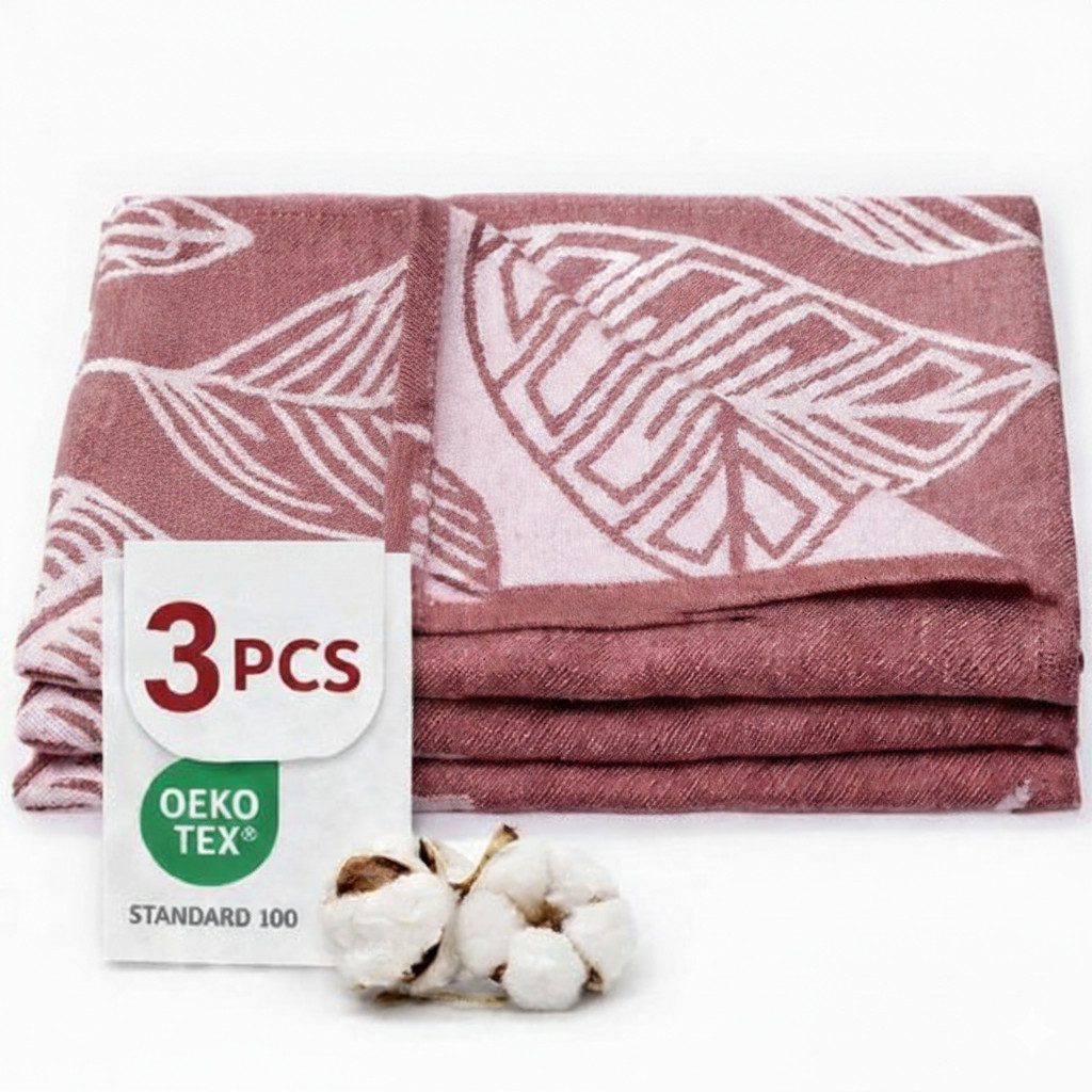 ALARA HOME Geschirrtuch Geschirrtücher Baumwolle Allzweck Tücher Küchentücher Trockentuch, (3er Set, Größe 50x70 cm), Rot