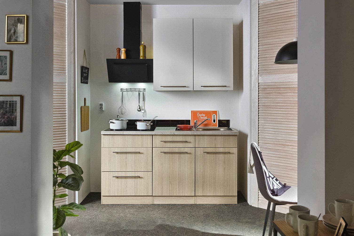 wiho Küchen Küche Filo, wahlweise mit E-Geräten, Breite 180 cm