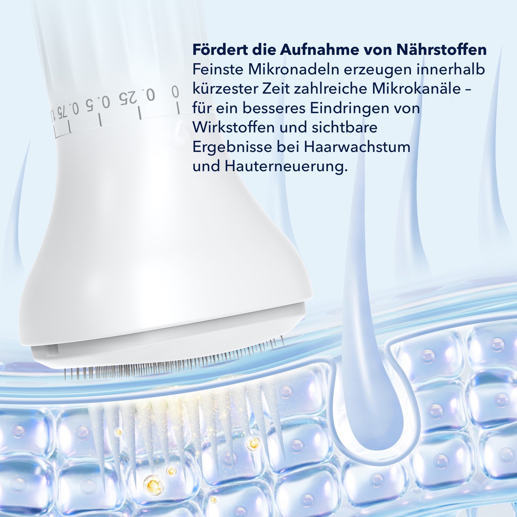P-Beauty Cosmetic Accessories Micro-Needling Derma Stamp Dermapen Mesoroller 140 Edelstahl Nadeln mit Serumtank, 1-tlg., Falten, Flüssigkeitszufuhr, Frühzeitige Alterungsanzeichen