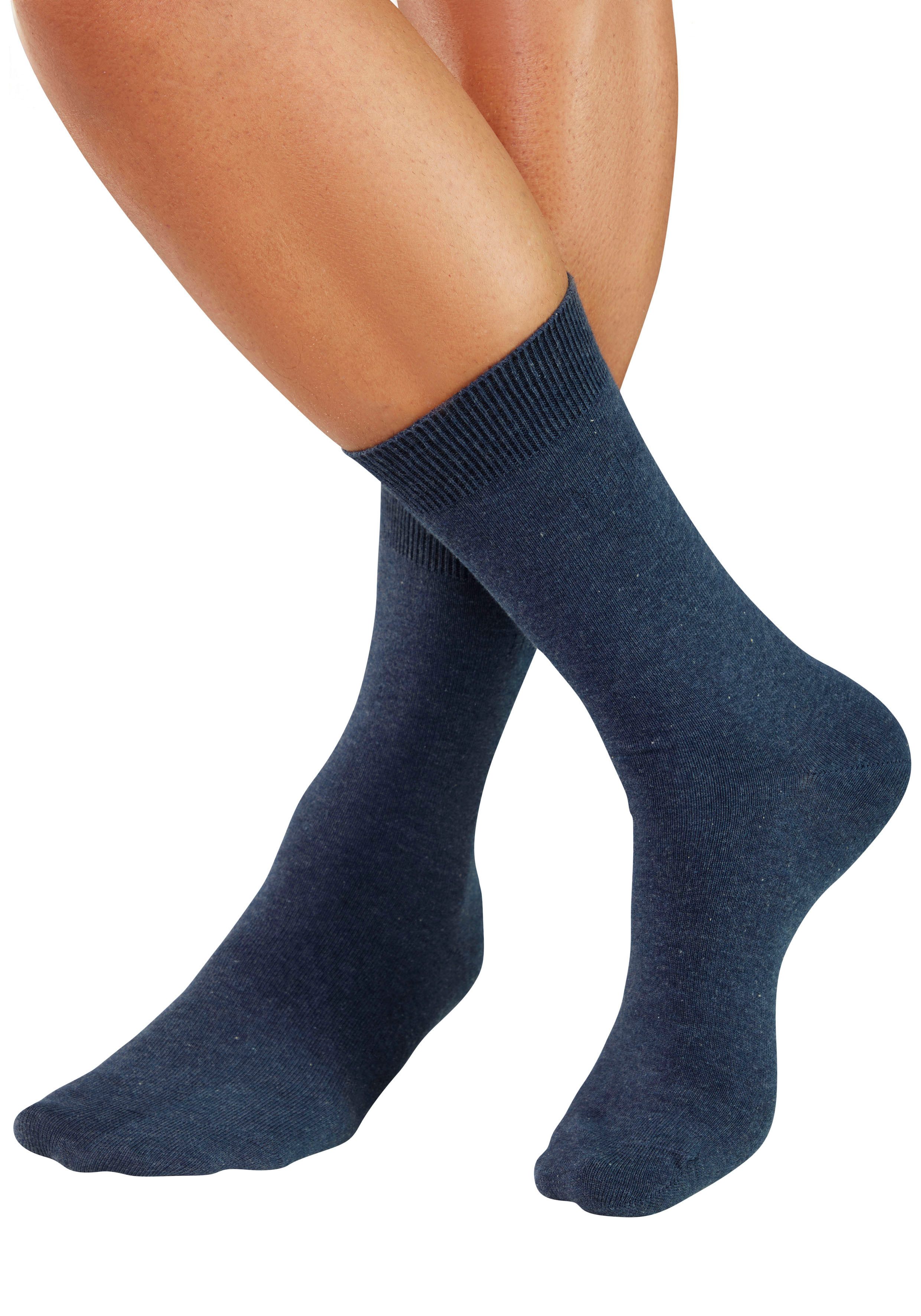 H.I.S Businesssocken Herrensocken, Männersocken, uni Anzugsocken, (Packung, 5-Paar) mit klassischem Rippbündchen, ohne drückende Naht – Bild 3 von 5