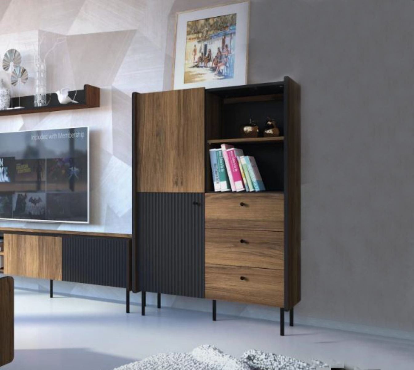 Compleo Bücherregal mit 3 Schubladen, Modern günstig online kaufen