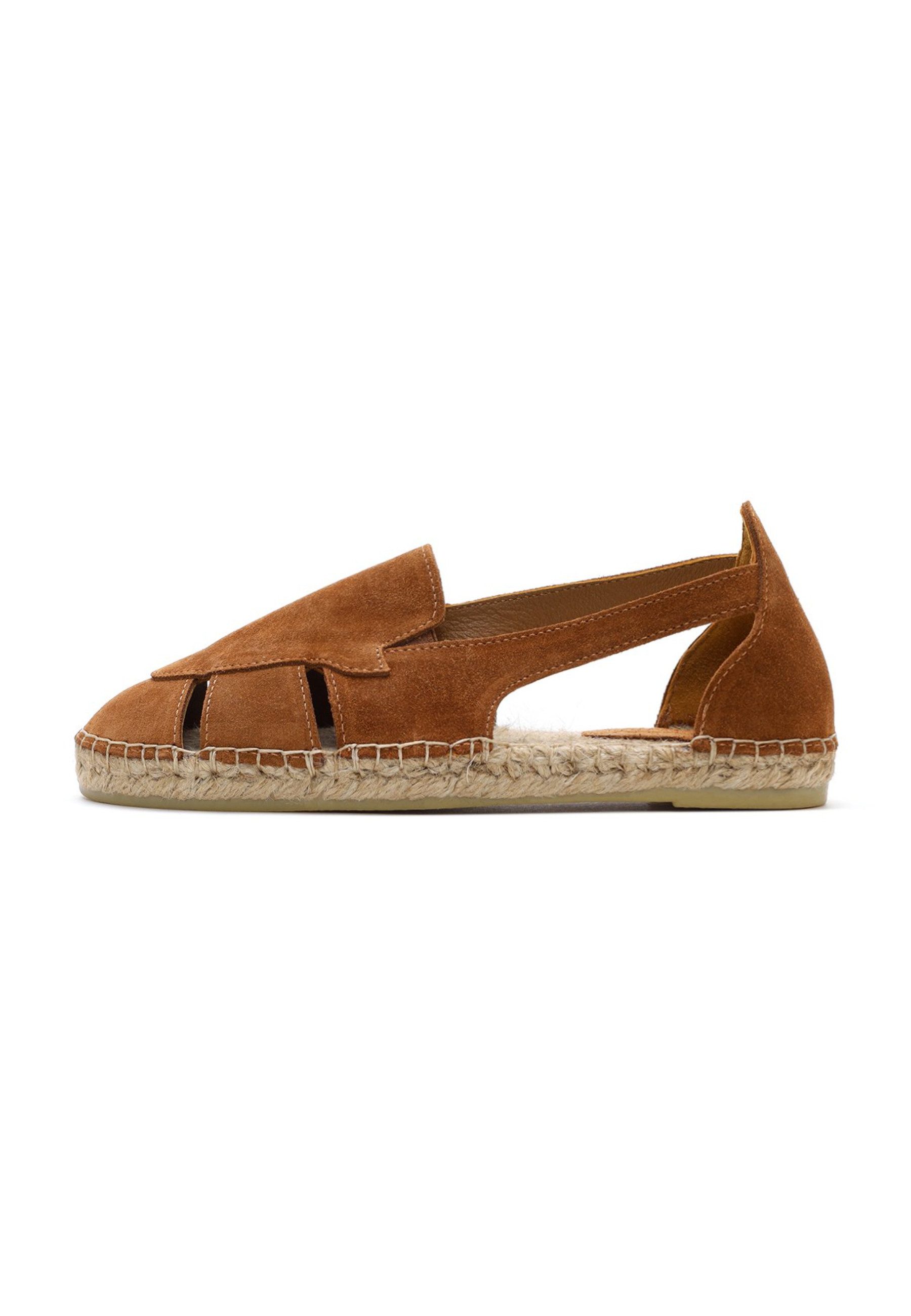 Derimod Wildleder Sandalen Espadrille Lederfutter, TPU Sohle, Absatz 2 cm