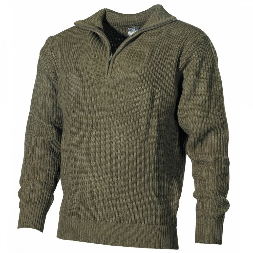 MFH Troyer Isländer Pullover, Troyer, oliv, günstig online kaufen