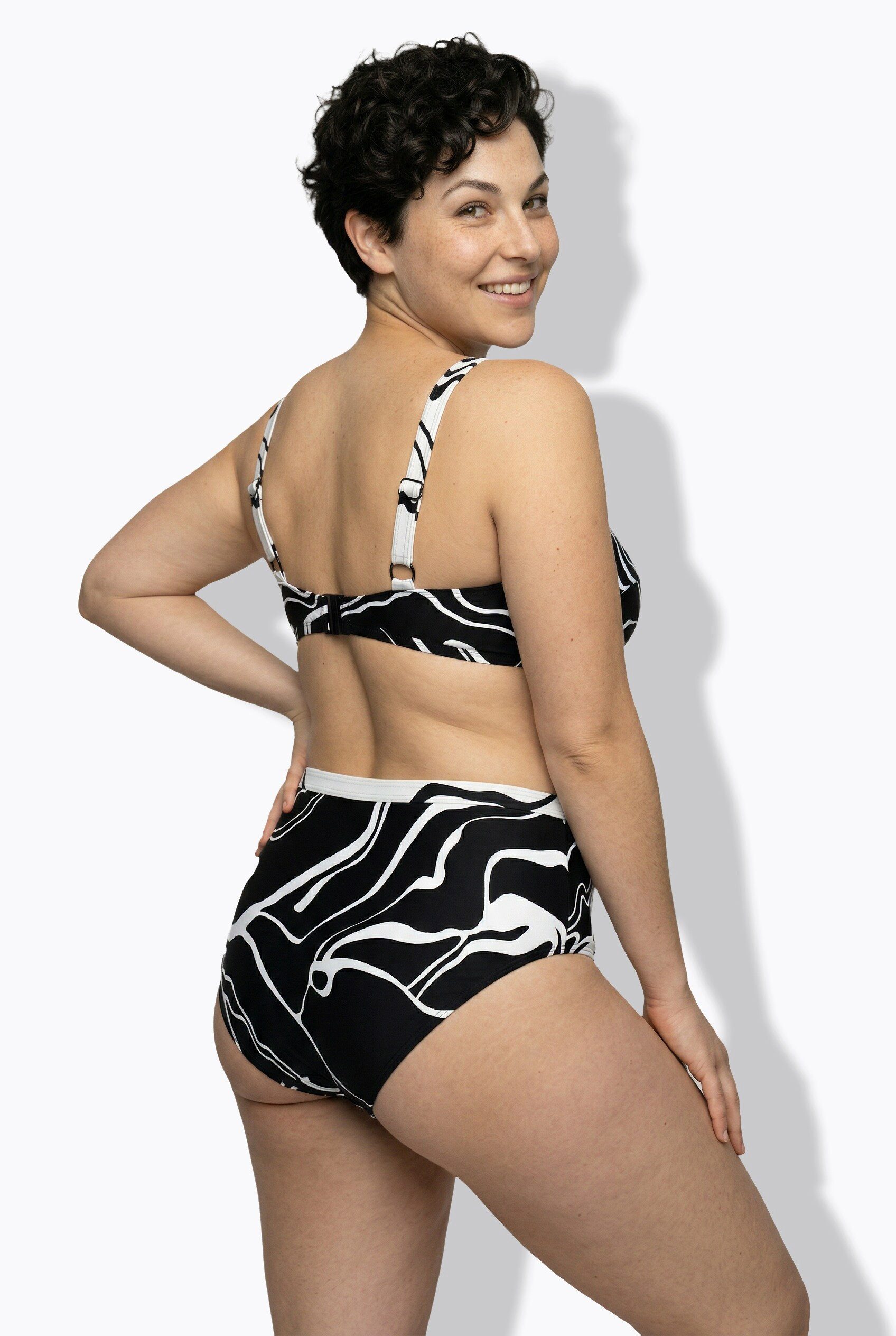 Ulla Popken Soft-BH Bikini Linienmuster Softcups Träger verstellbar