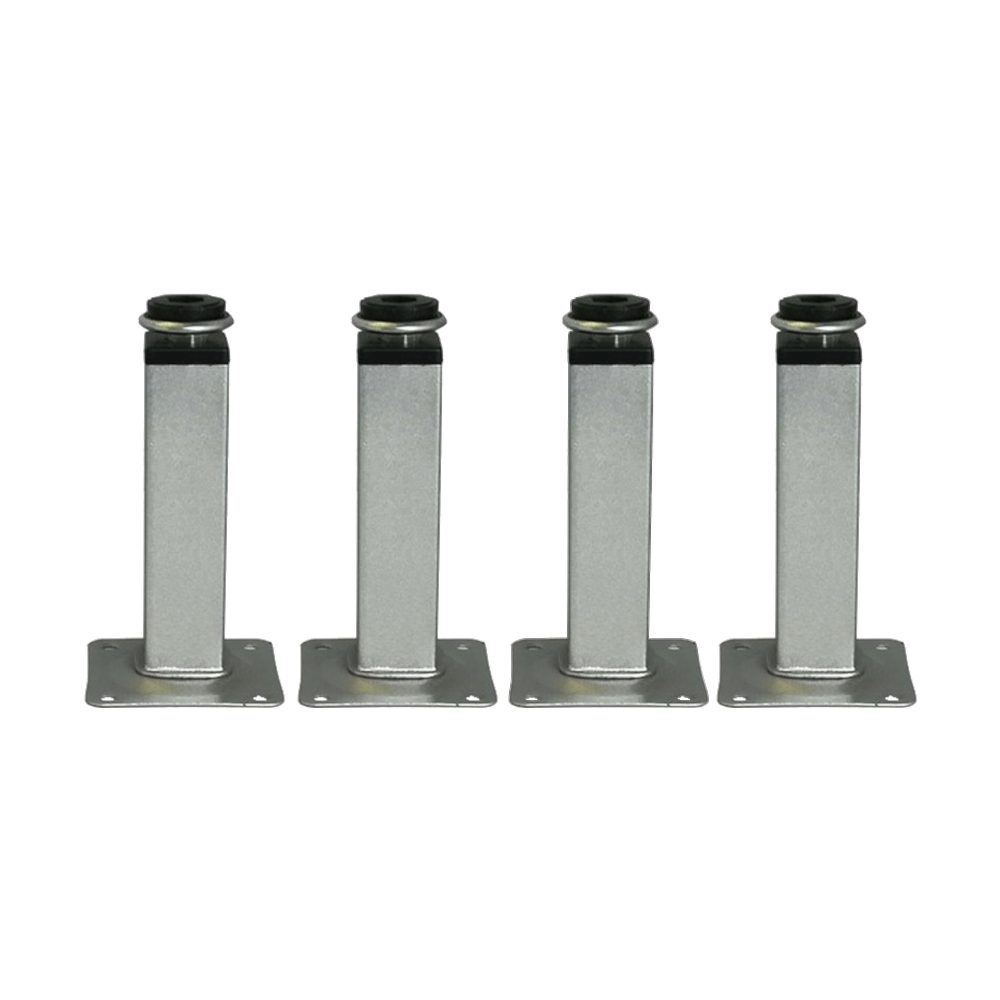 HOOZ Möbelfuß 4er Set Möbelfuß Stahl 12cm - höhenverstellbar, (Set, 4-St., 12 cm), in 4 verschiedenen Größen