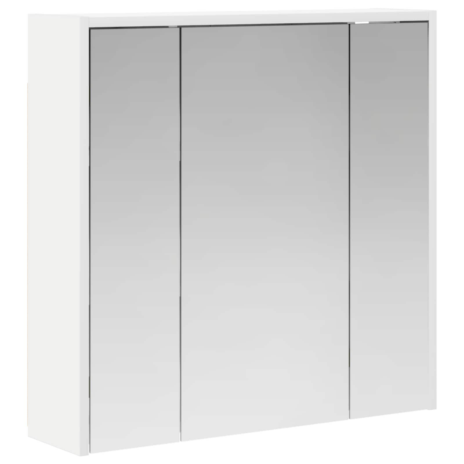 vidaXL Spiegelschrank 63,5 x 16 x 62,5 cm Spiegelschrank Badezimmerspiegelschrank Weiß 63,5x