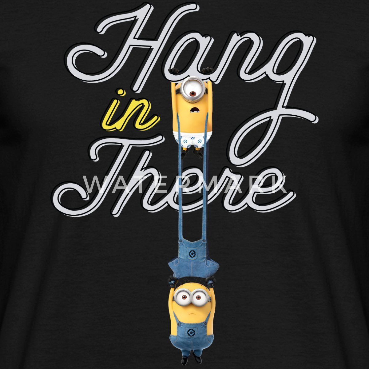 Spreadshirt T-Shirt Minions Carl Und Phil Durchhalten Despicable Me Männer T-Shirt (1-tlg)