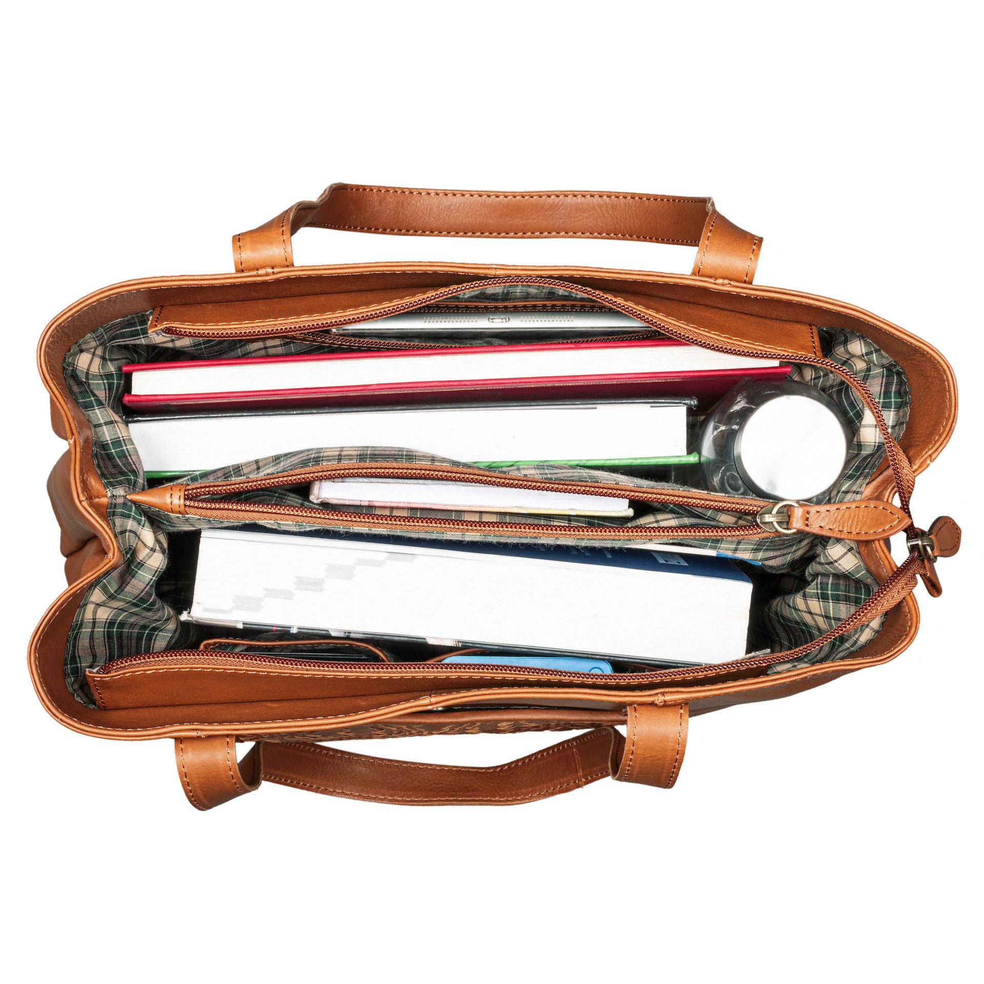 Benthill Henkeltasche Damen Echt Leder Handtasche Groß Vintage Umhängetasche Vintage Shopper, Reißverschlussfach