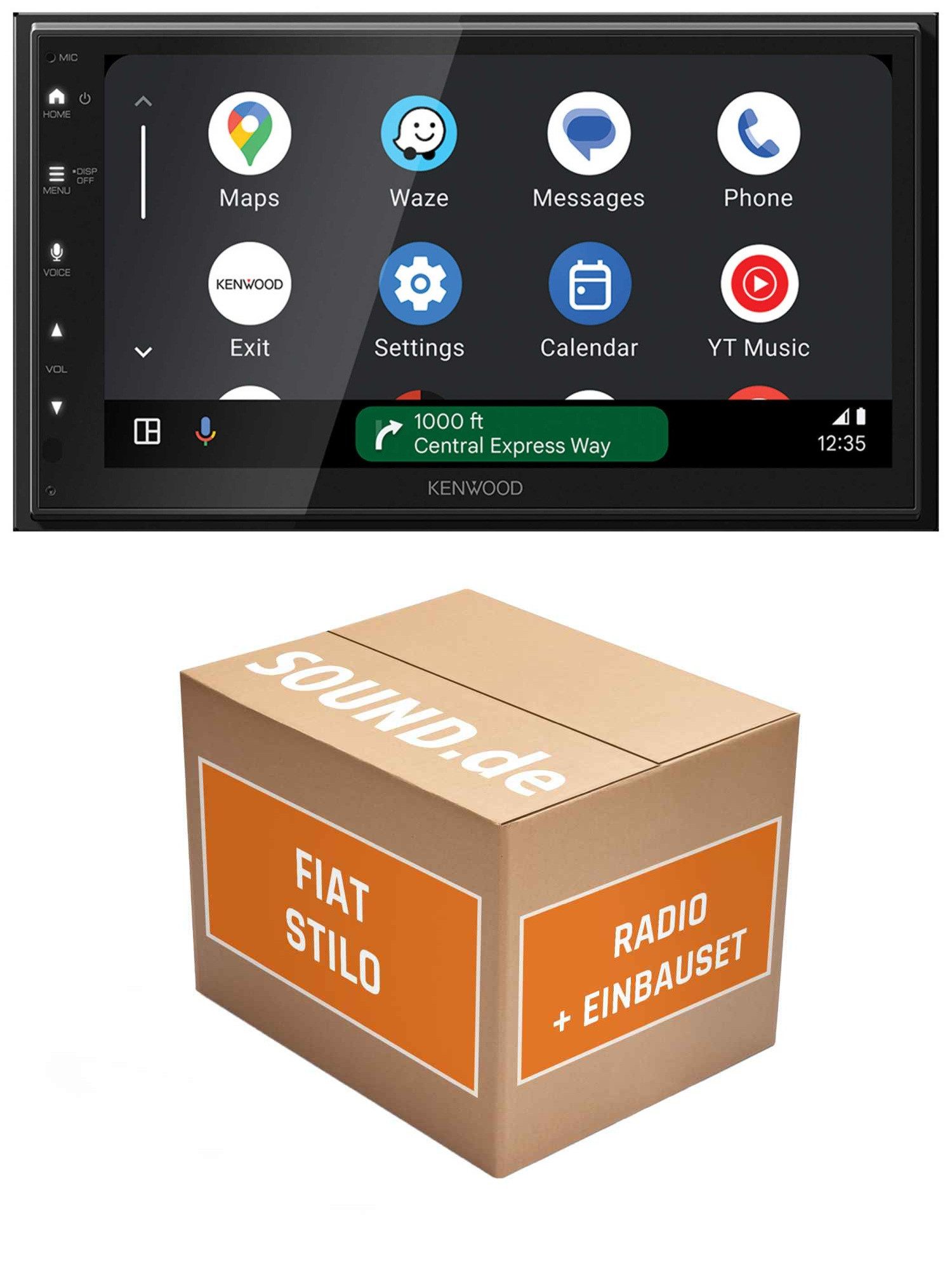 Autoradio Einbauset Kenwood DMX6523DABS Fiat Stilo Autoradio