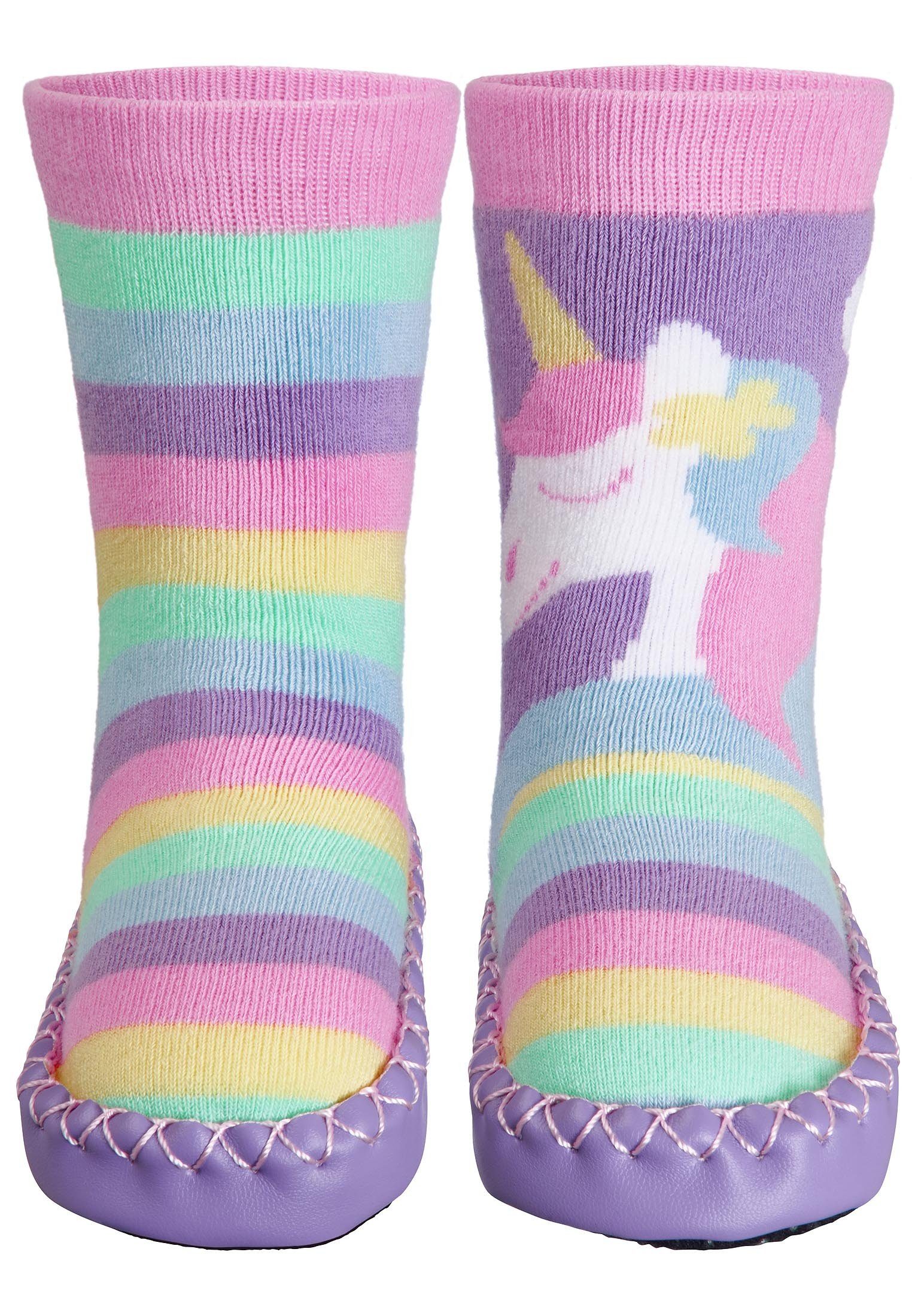 Playshoes Hüttenschuh Einhorn Hausschuh – Bild 2 von 5