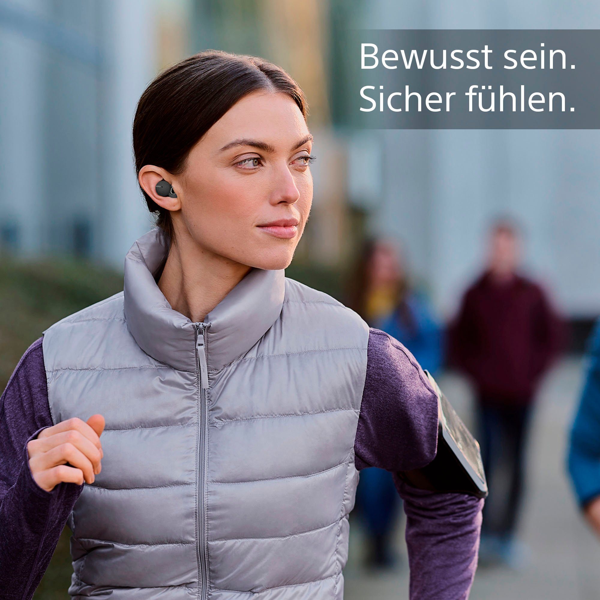 Wireless, Google True WF-L900) Sprachsteuerung, (Freisprechfunktion, LinkBuds Assistant, Sony In-Ear-Kopfhörer grau Bluetooth, wireless Alexa,