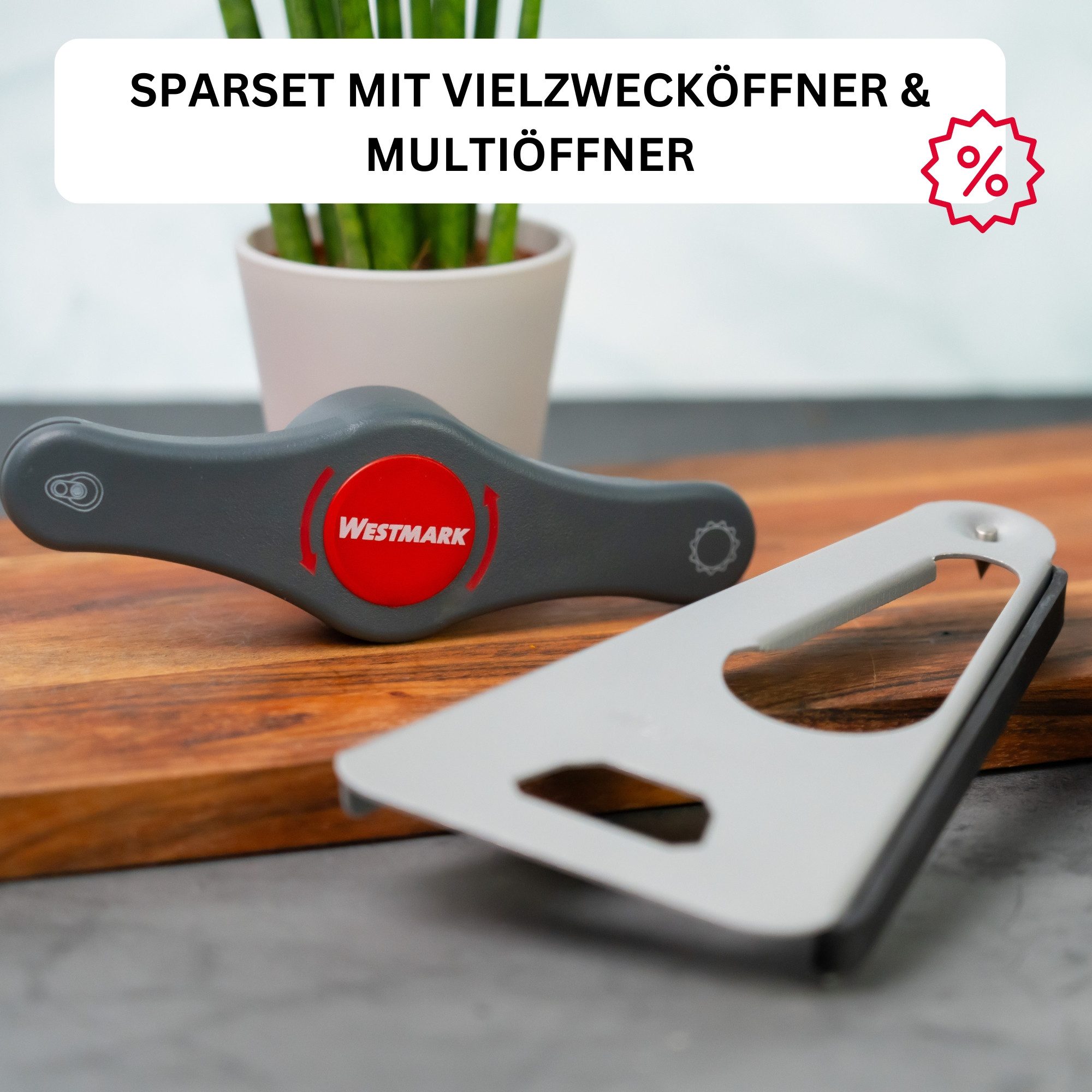 WESTMARK Multiöffner Set, 2tlg. 1 Vielzwecköffner + 1 Multi-Öffner, Twist/Propeller