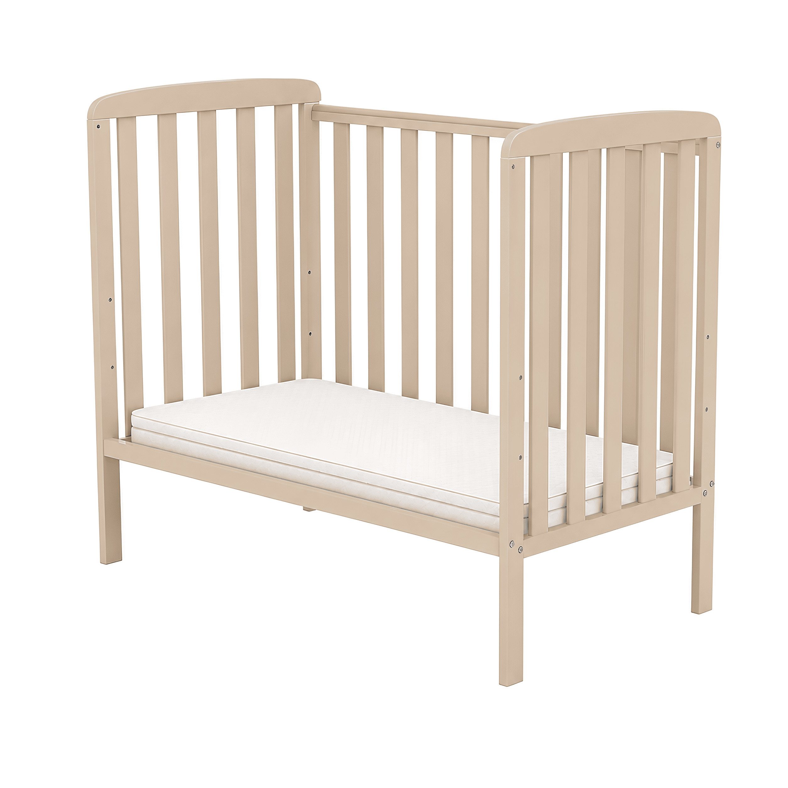 Baby-Delux Babybett Compact Beistellbett, Kinderbett 50x100 cm Kaschmir höhenverstellbar Matratze – Bild 5 von 5