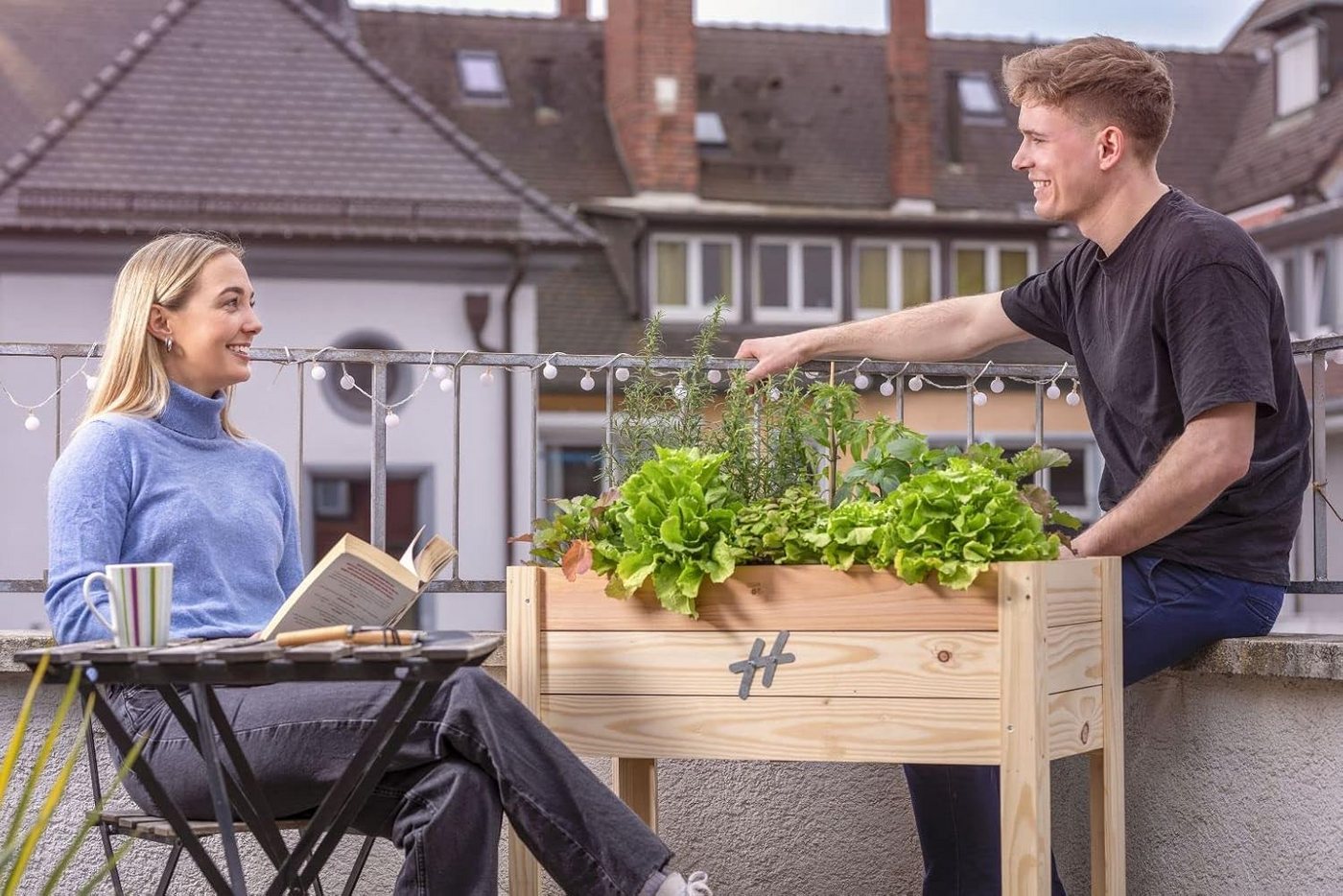 Thumbnail - VCM Hochbeet Hochbeet Pflanzkasten Terrasse Balkon (Produkt, Montagematerial, einfache Aufbauanleitung)