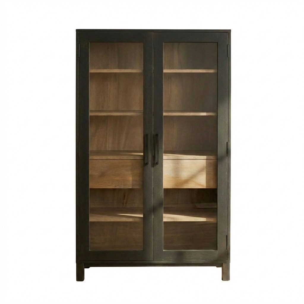 WOLF MÖBEL Vitrine EASY Glasvitrine mit 2 Türen (90 x 45 x 155)