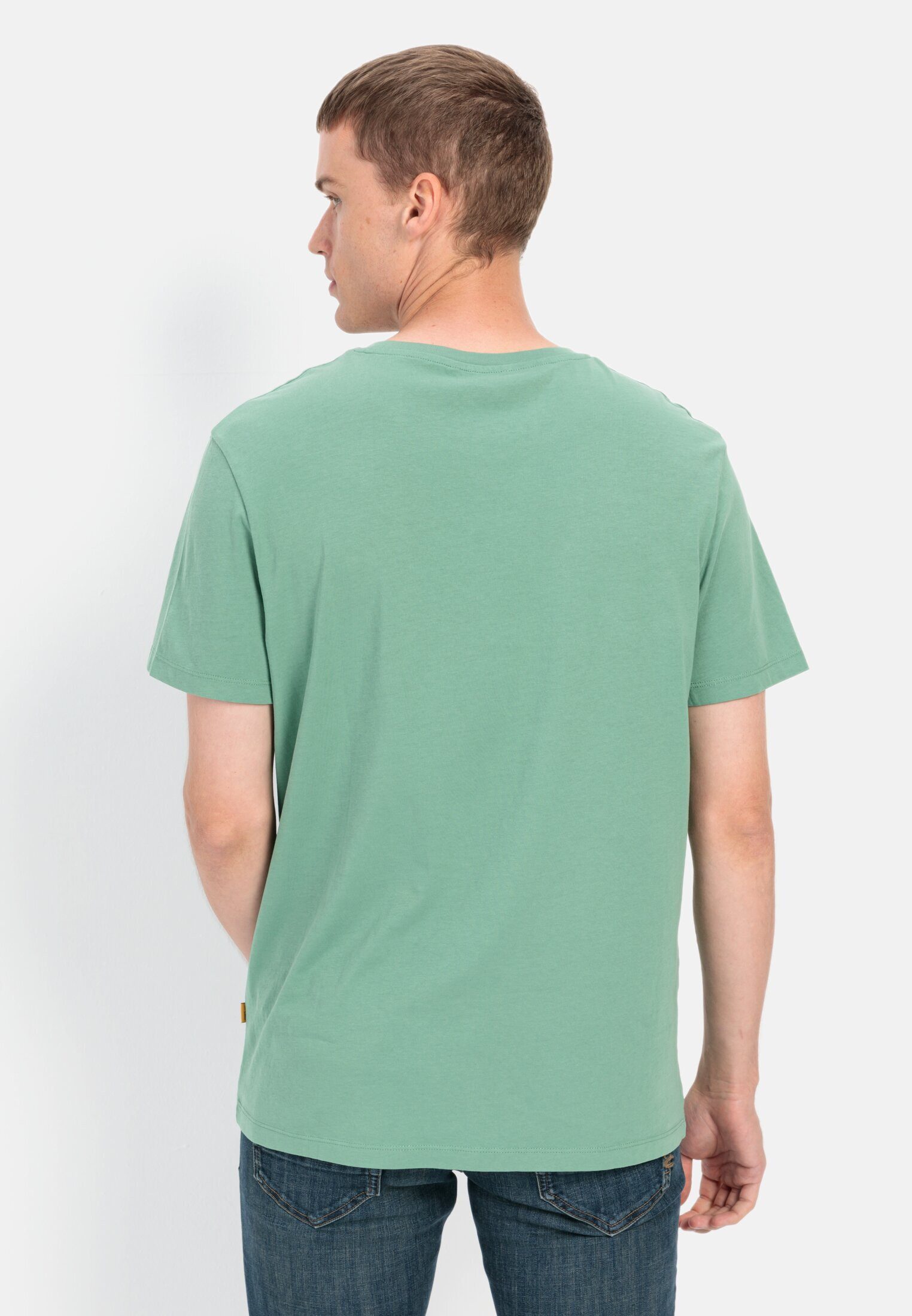 camel active T-Shirt Kurzarm Shirt aus Organic Cotton Kurzarm