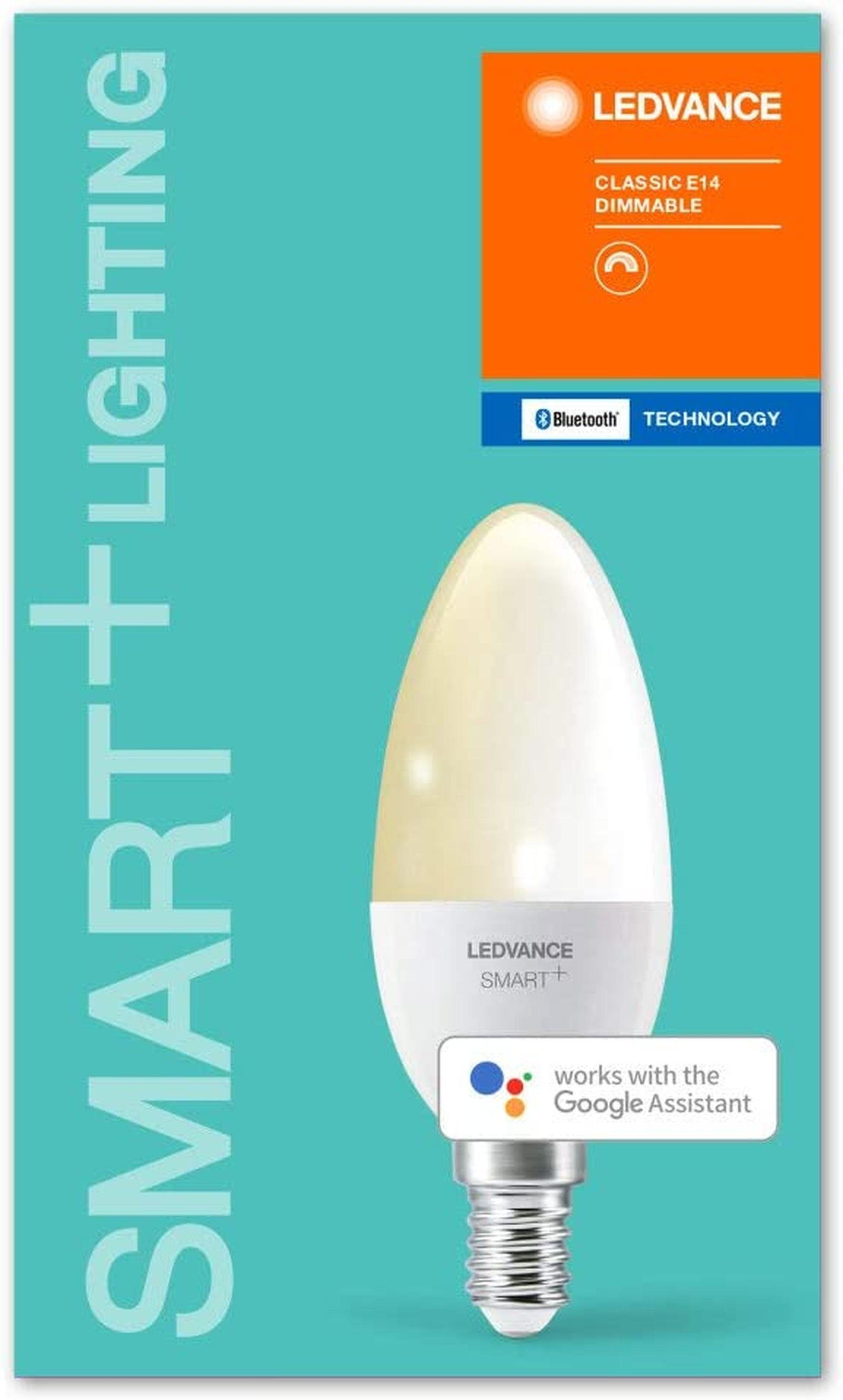 Ledvance Smarte fest Enthält mit Dimmbar, Sockel SMARTEplus kein Installation Technologie LED E14 LED dank Lampe, Einfache Leuchte Mesh weiß, Bluetooth Licht Markenqualität, integriert, Betrieb Leuchte, Quecksilber, LED-Leuchte Zuverlässiger und warm