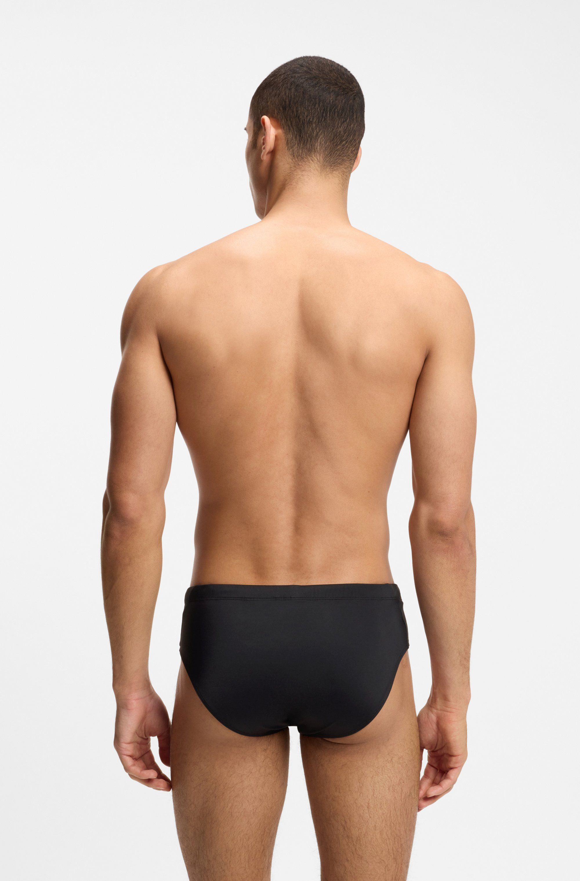 BOSS Badehose Brief John mit kontrastfarbenem BOSS Logo-Schriftzug