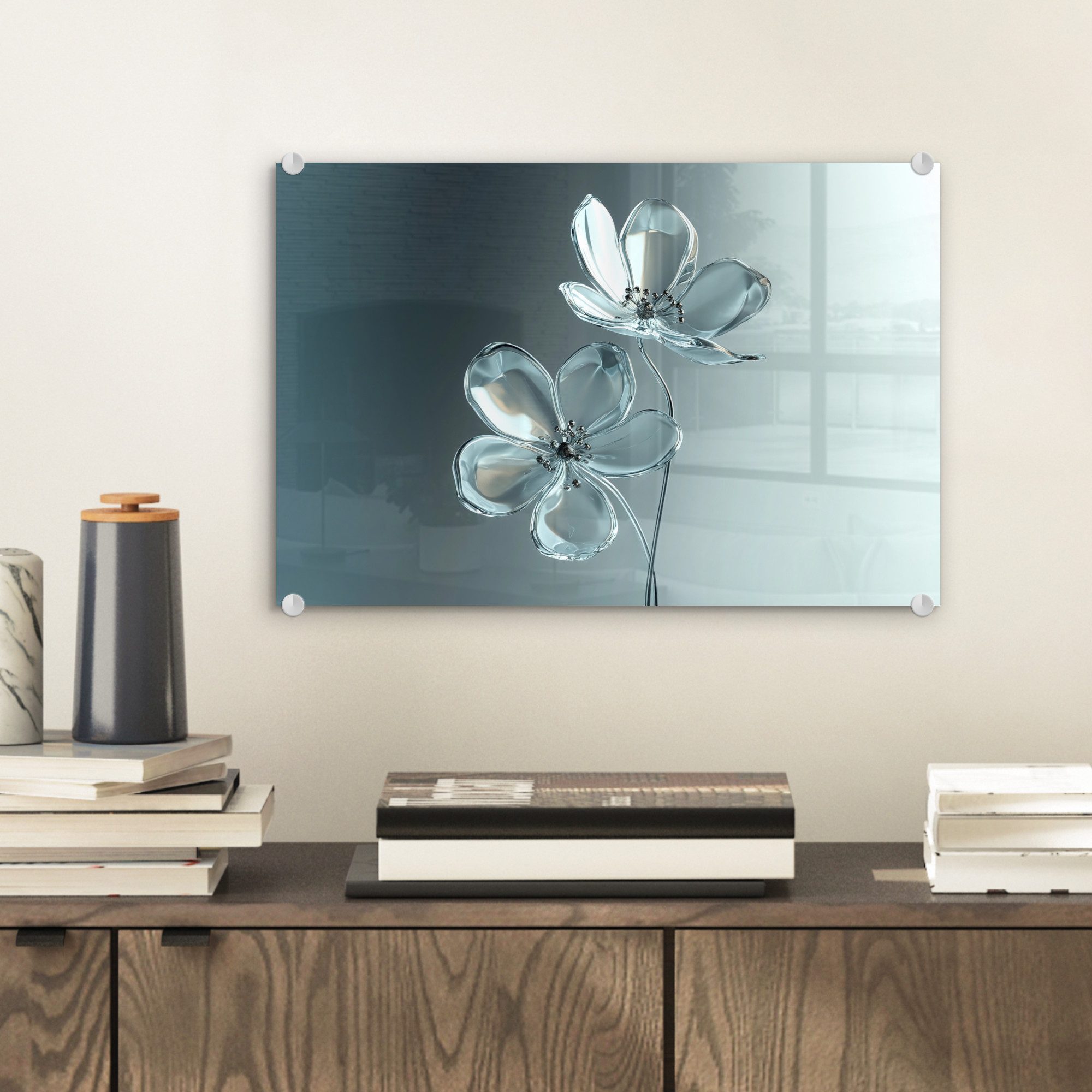 MuchoWow Acrylglasbild Kristall - Blumen - günstig online kaufen