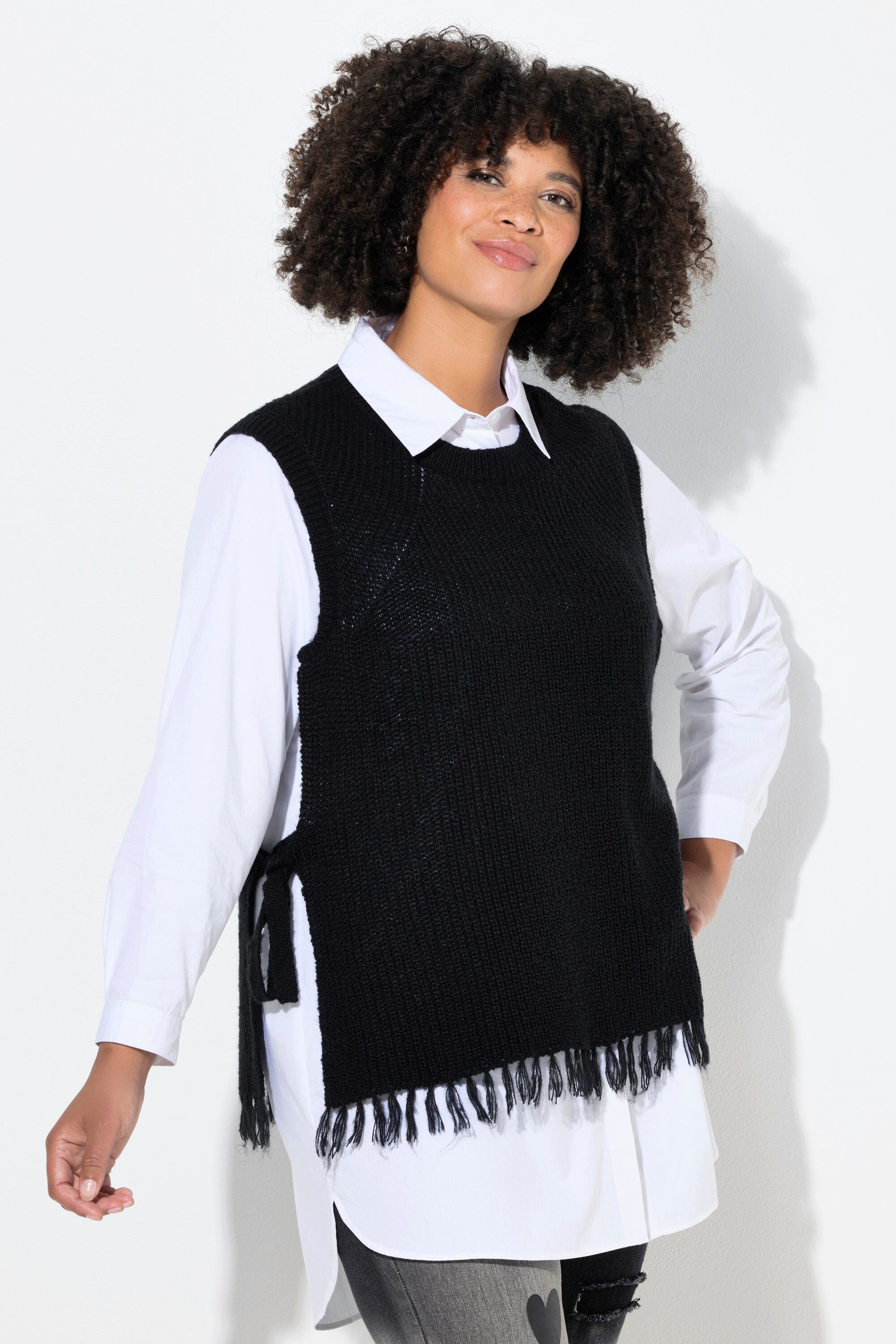 Angel of Style Pullunder Pullunder bequeme Passform seitlich mit Bindeband günstig online kaufen