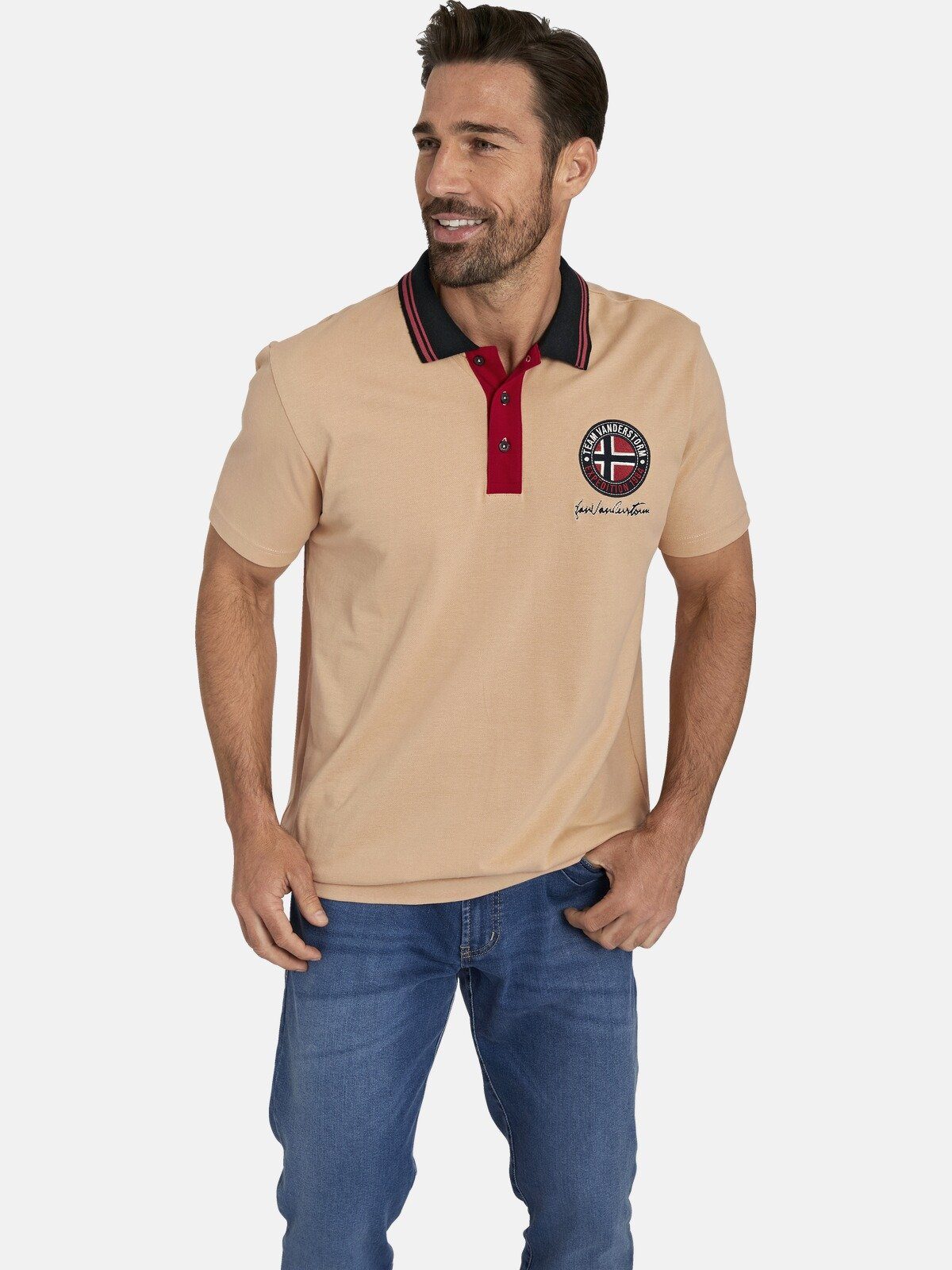 Jan Vanderstorm Poloshirt JONFRID elastischer Saumbund