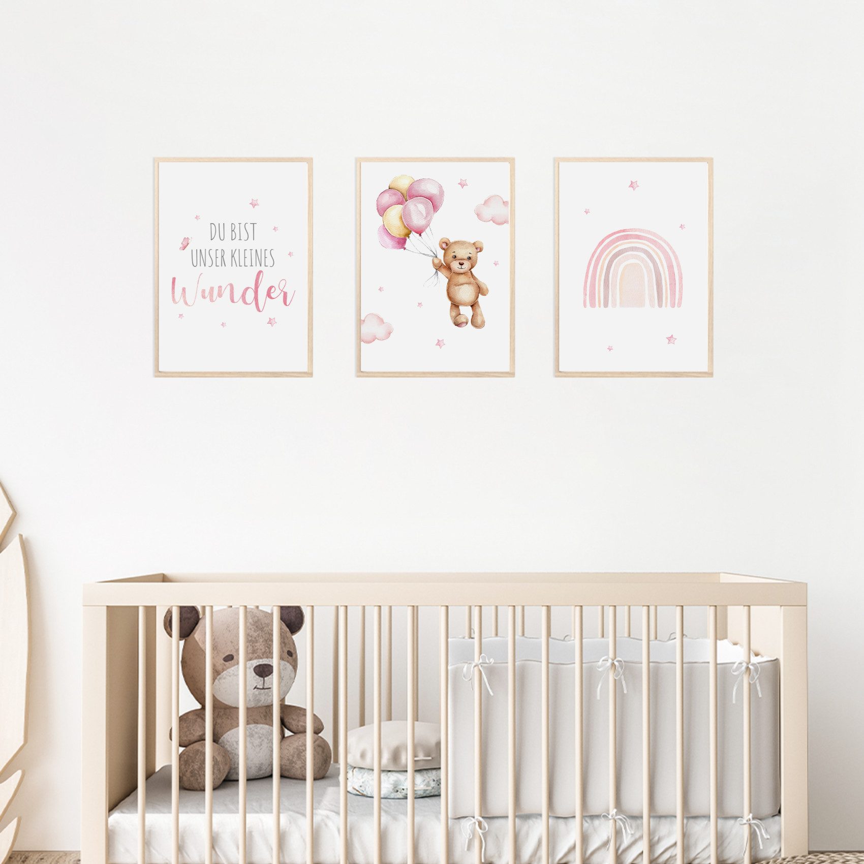 MeinBaby123® Poster Bilder Kinderzimmer, Poster Kinderzimmer Deko, Babyzimmer Deko, Spruch Wandbilder