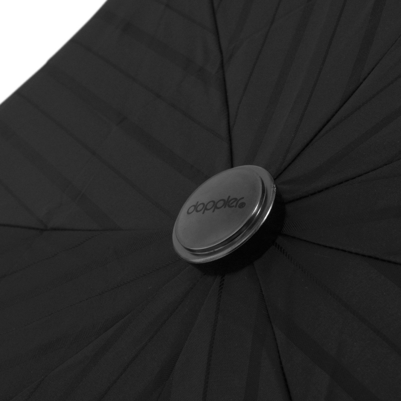 doppler MANUFAKTUR Taschenregenschirm großer Schirm mit Auf-Automatik und Echtholz-Griff, für Damen und Herren, handgefertigt, gestreift