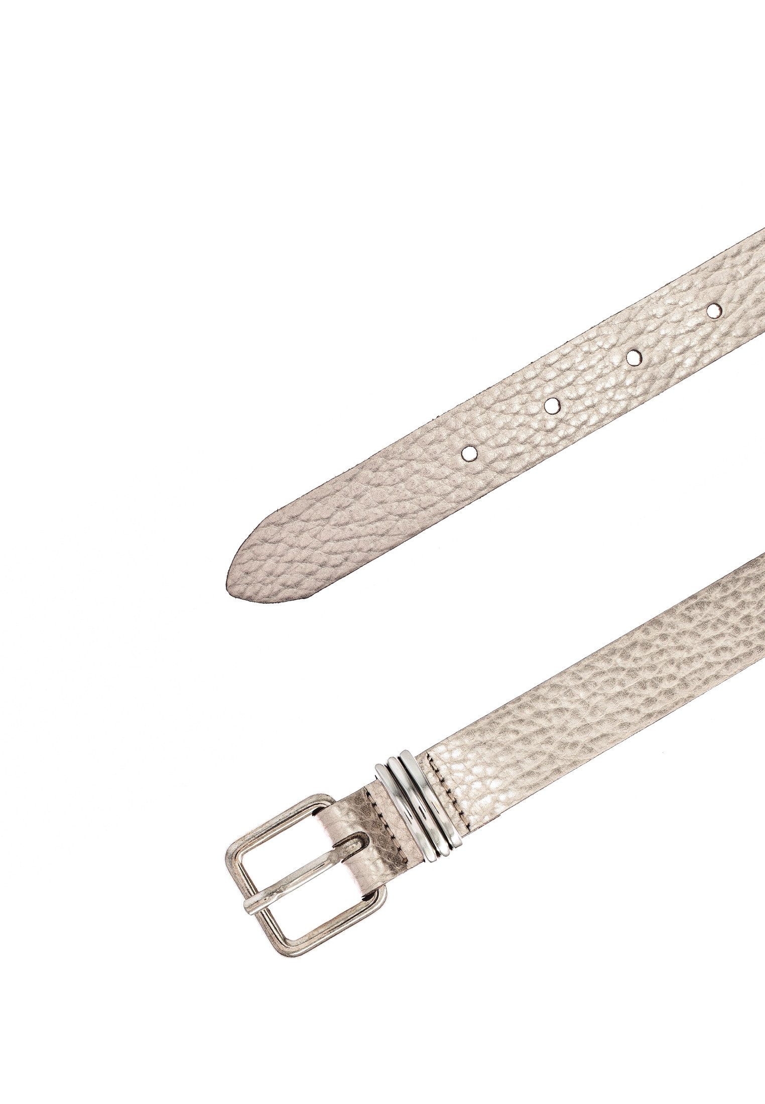 Tamaris Ledergürtel "Cara Silver" mit Metallic-Finish