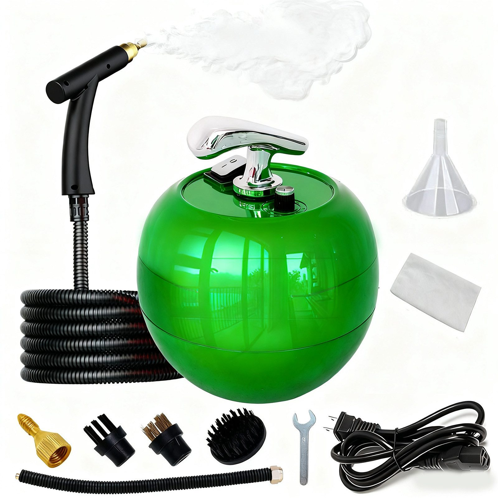 INSE Handdampfreiniger, Tragbarer Dampfreiniger, Druckdampfreiniger, Reinigungsgerät, 2000 W, 6 einstellbare Geschwindigkeiten, 1500 ml Wassertankkapazität