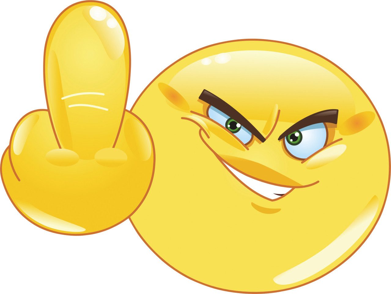 Aufkleber Hermann Schütz Aufkleber Finger Smiley 105x90mm