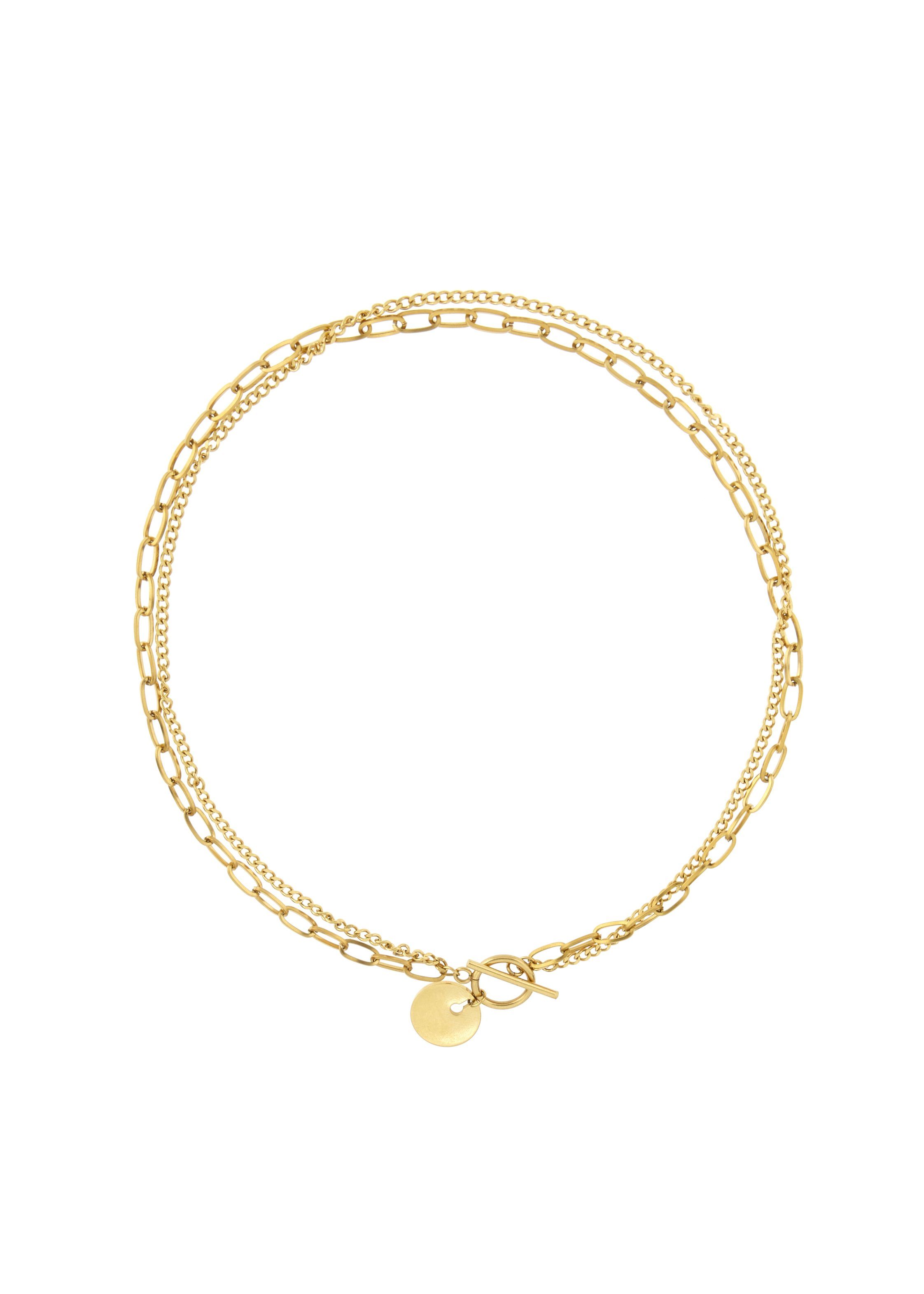 LASCANA Kette mit Anhänger mit T-Stegverschluss und Anhänger, Gliederkette, Halsschmuck mehr