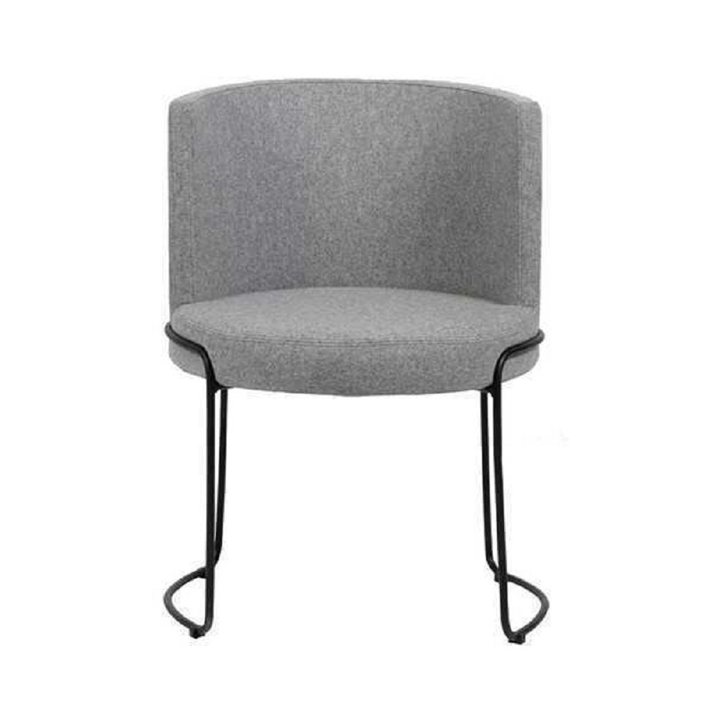 JVmoebel Stuhl Stuhl Modern Polster Esszimmer Stühle Textil Farbe Grau 1 Sitzer (1 St), Made in Europa