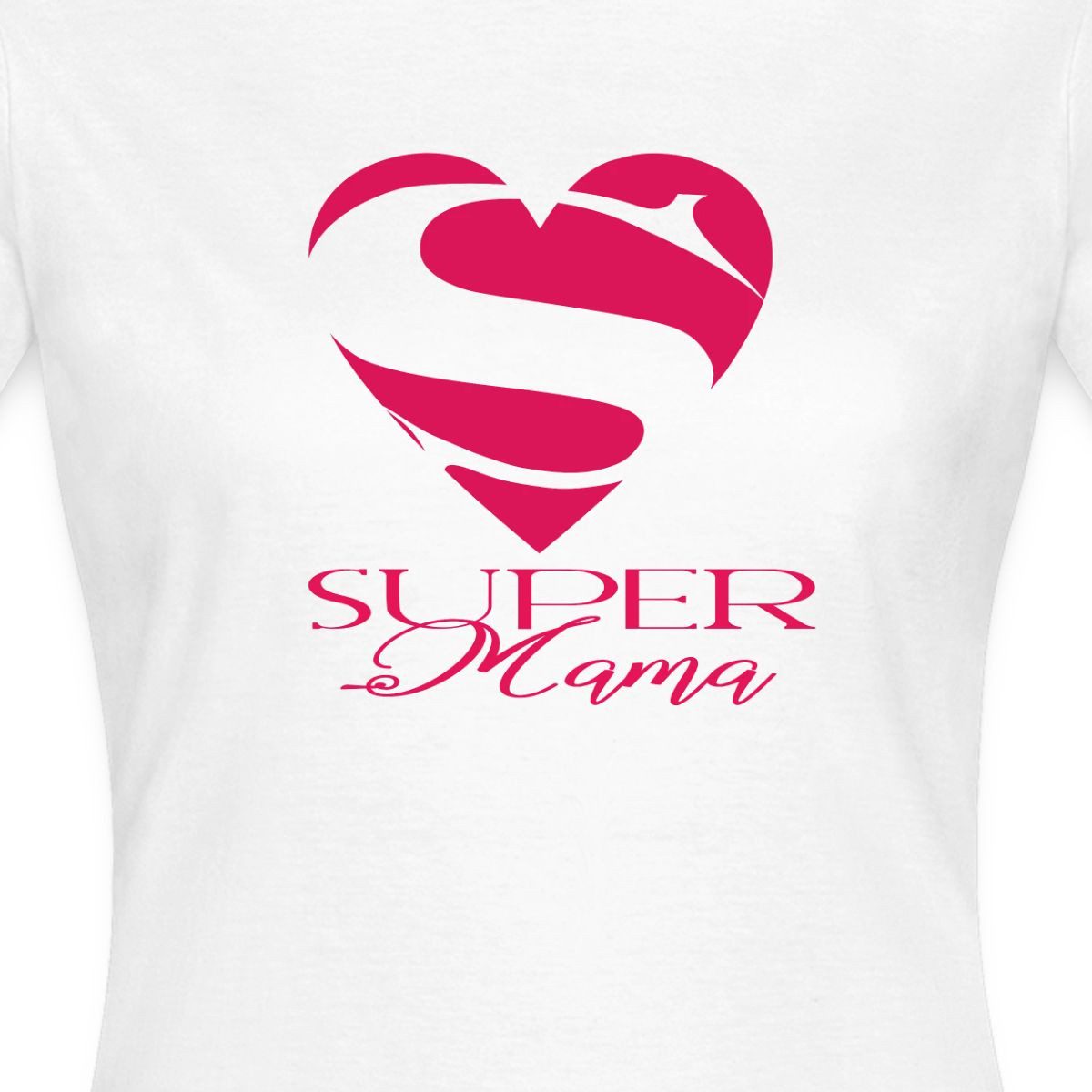 T-Shirt Supermama Herz Logo Frauen T-Shirt
