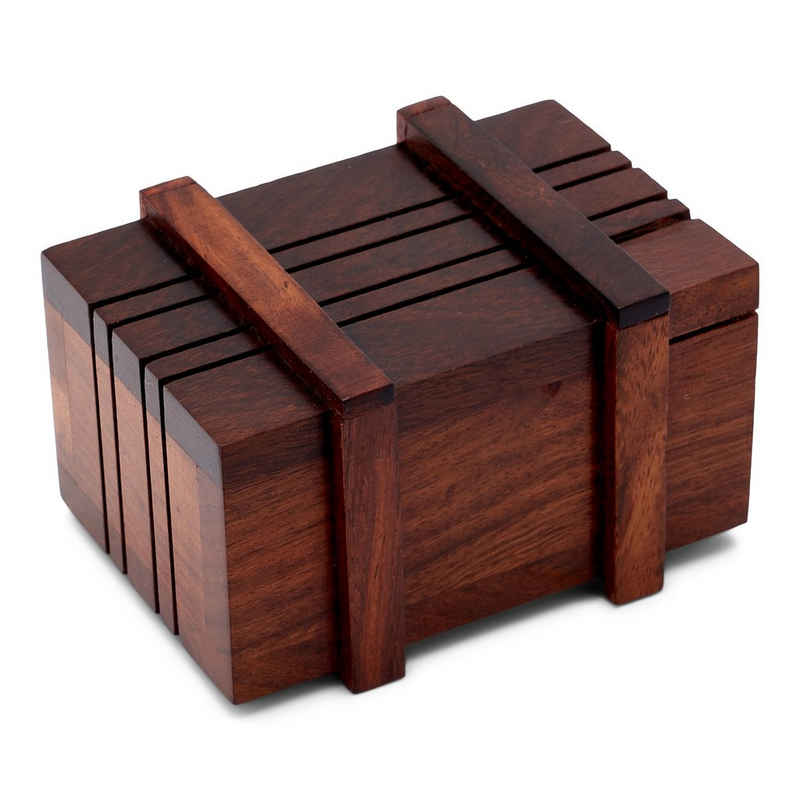 NKlaus Aufbewahrungsbox Maritim Geheimnisvolle Holzbox 7,5x5x3,5cm Geheimfach Geheimversteck S (Lieferumfang: 1 Stück)