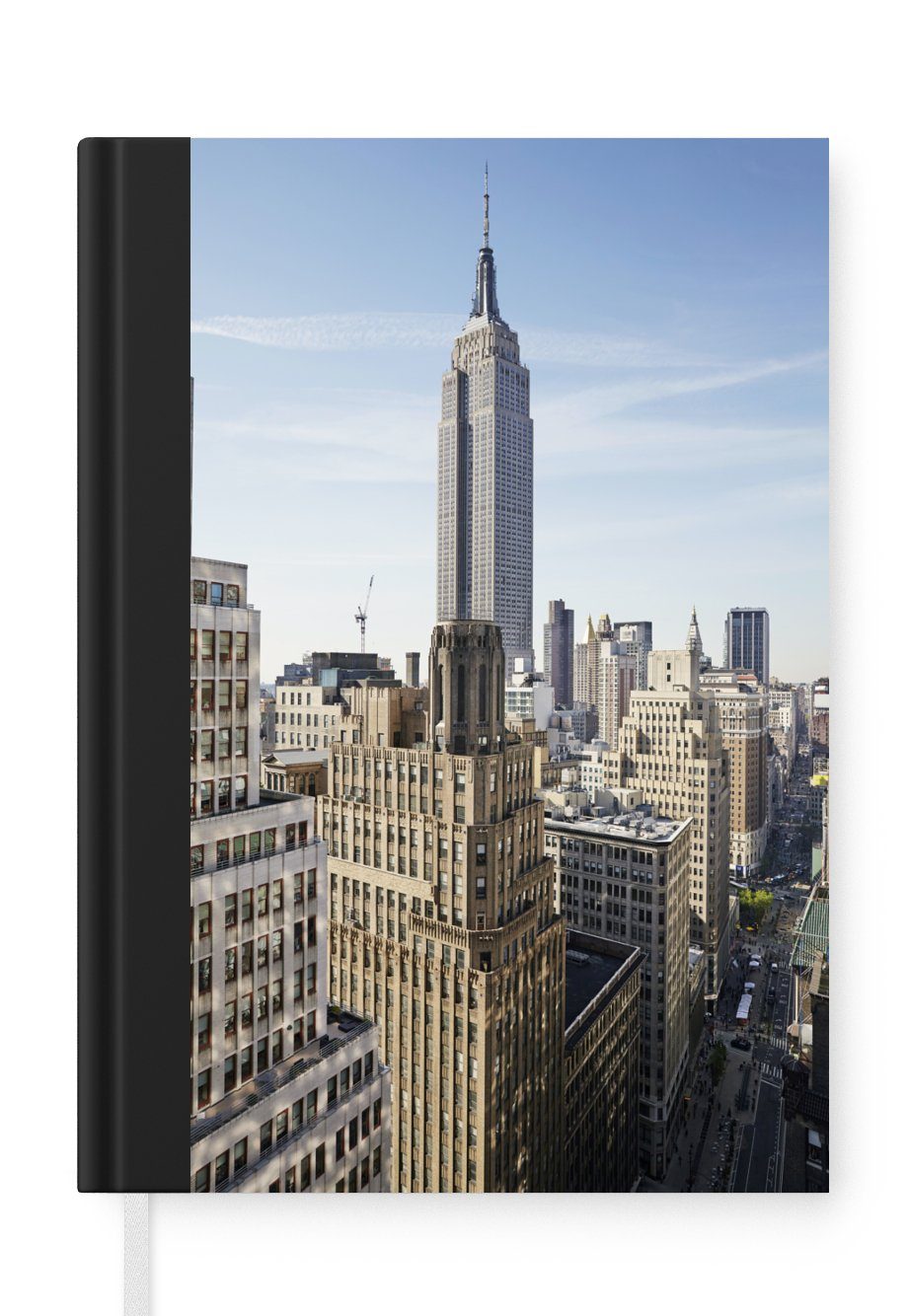 MuchoWow Notizbuch New York - Empire State Building - Skyline, Journal, Merkzettel, Tagebuch, Notizheft, A5, 98 Seiten, Haushaltsbuch