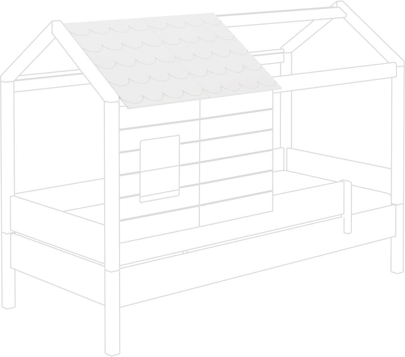 PAIDI Spielbett-Dachelement TINY HOUSE, (Set, 2er-Set), individuell verstellbar, patentierter PAIDI-Sicherheitsverschluss