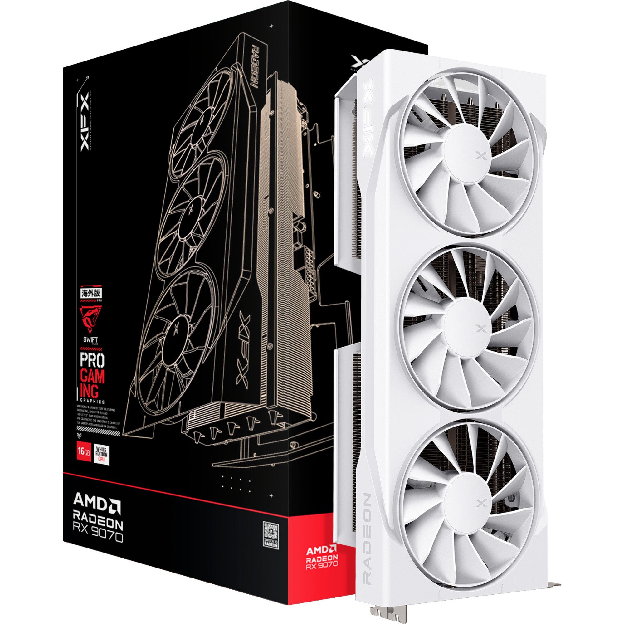 XFX XFX Radeon RX 9070 Swift OC, Grafikkarte, (RDNA4, Grafikkarte (16 GB)