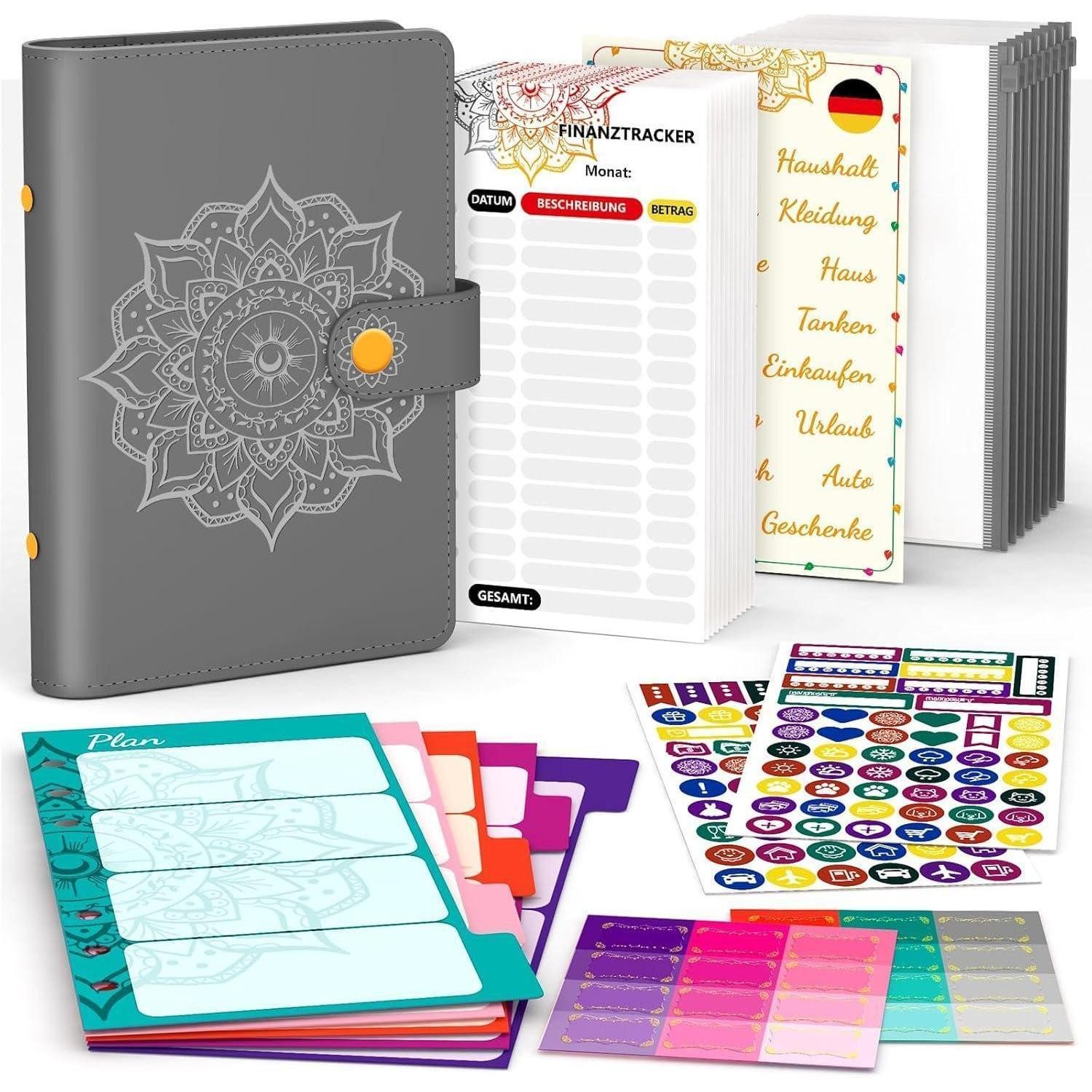 Aocii Ringbuchmappe Budget Planner Deutsch A6 Finanzplaner Haushaltsbuch Sp günstig online kaufen